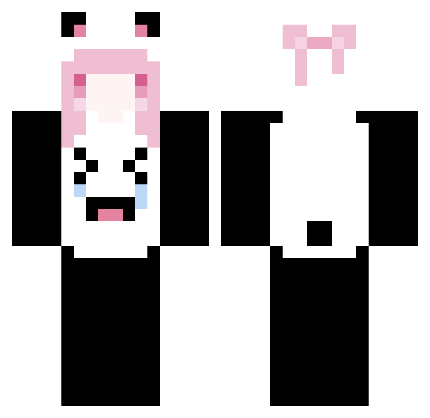 halomeow Minecraft skin, front and back view