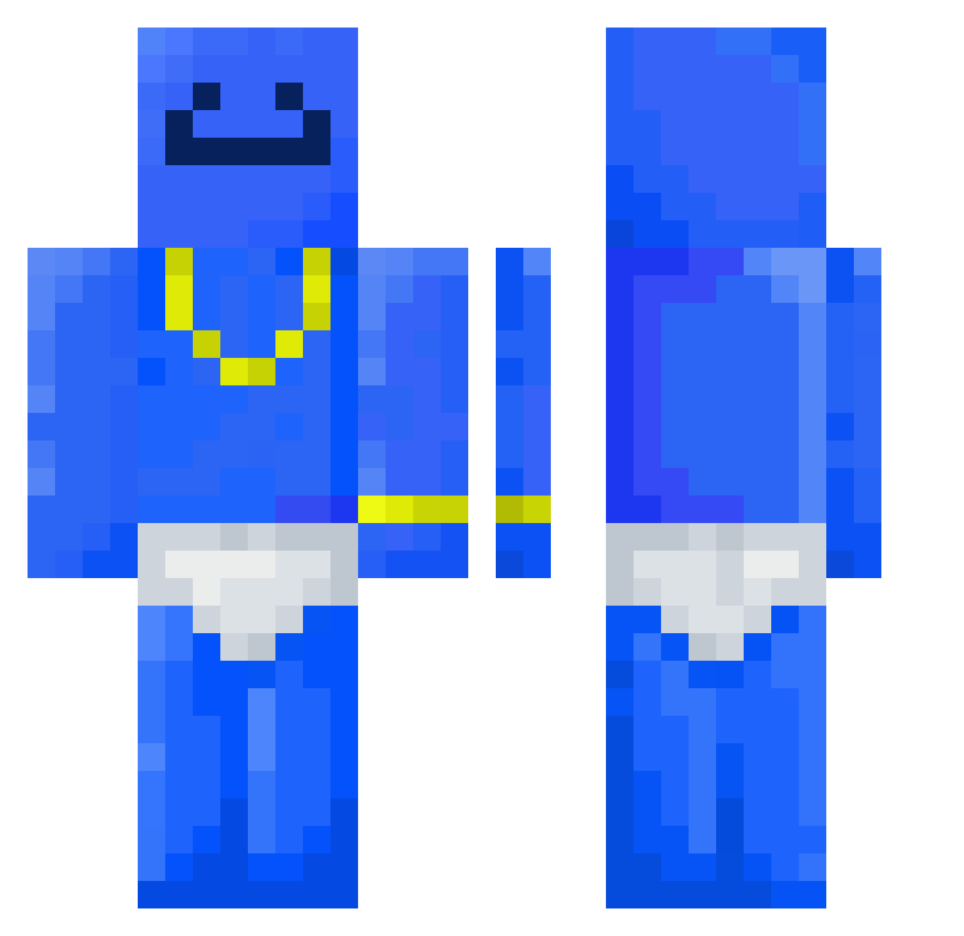 MaserTheSuper Minecraft skin, front and back view
