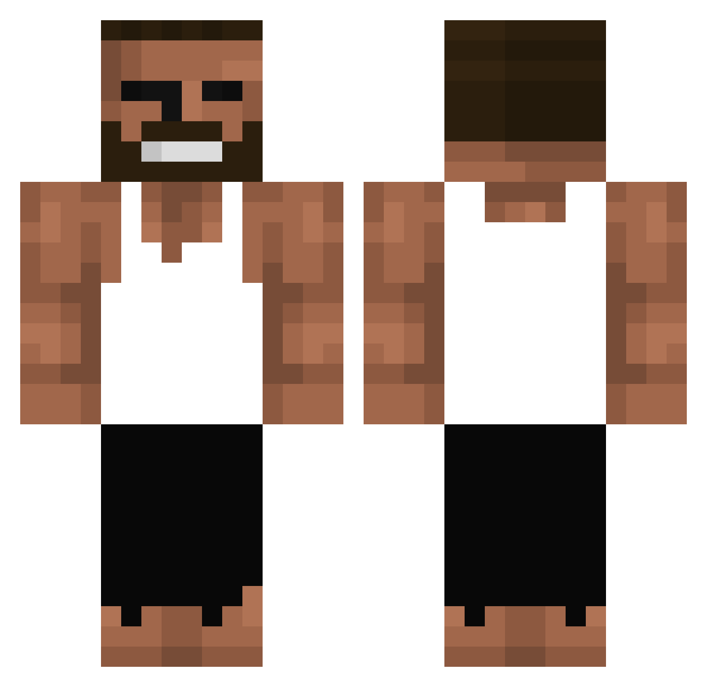 Hana7544 Minecraft skin, front and back view
