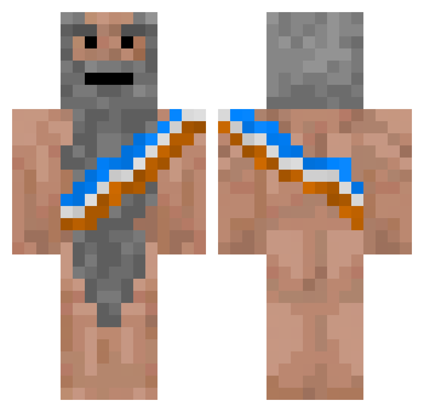 LetItBreathAndre Minecraft skin, front and back view
