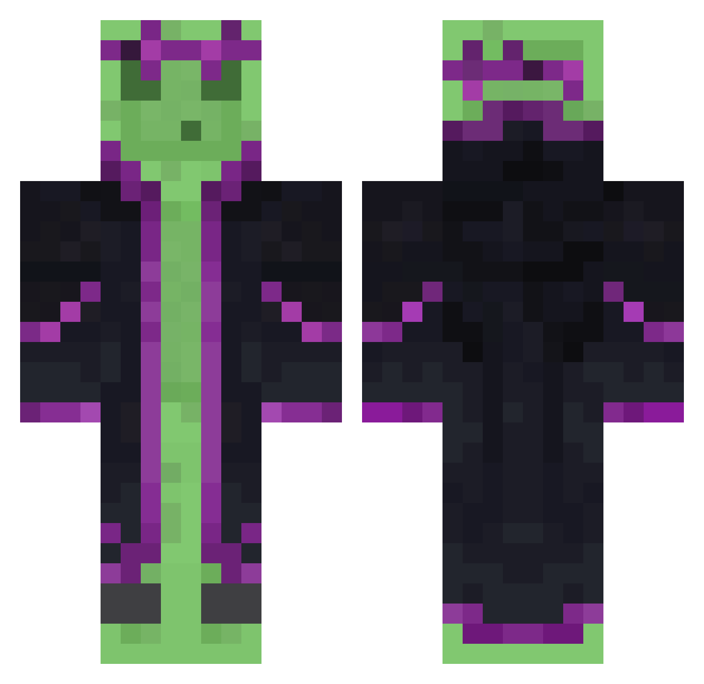 ramzikplay Minecraft skin, front and back view