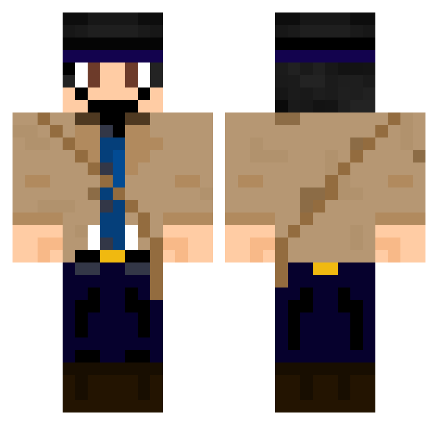 MrZitoNMP Minecraft skin, front and back view