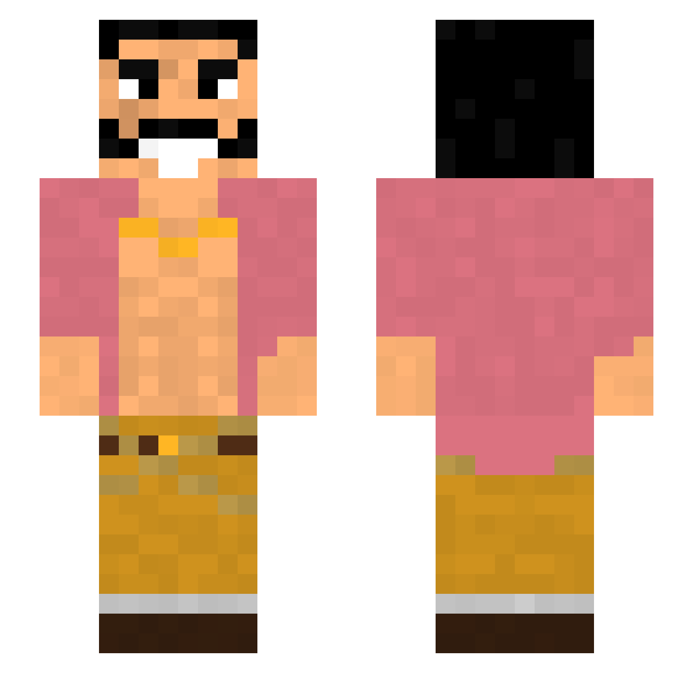 radu211 Minecraft skin, front and back view