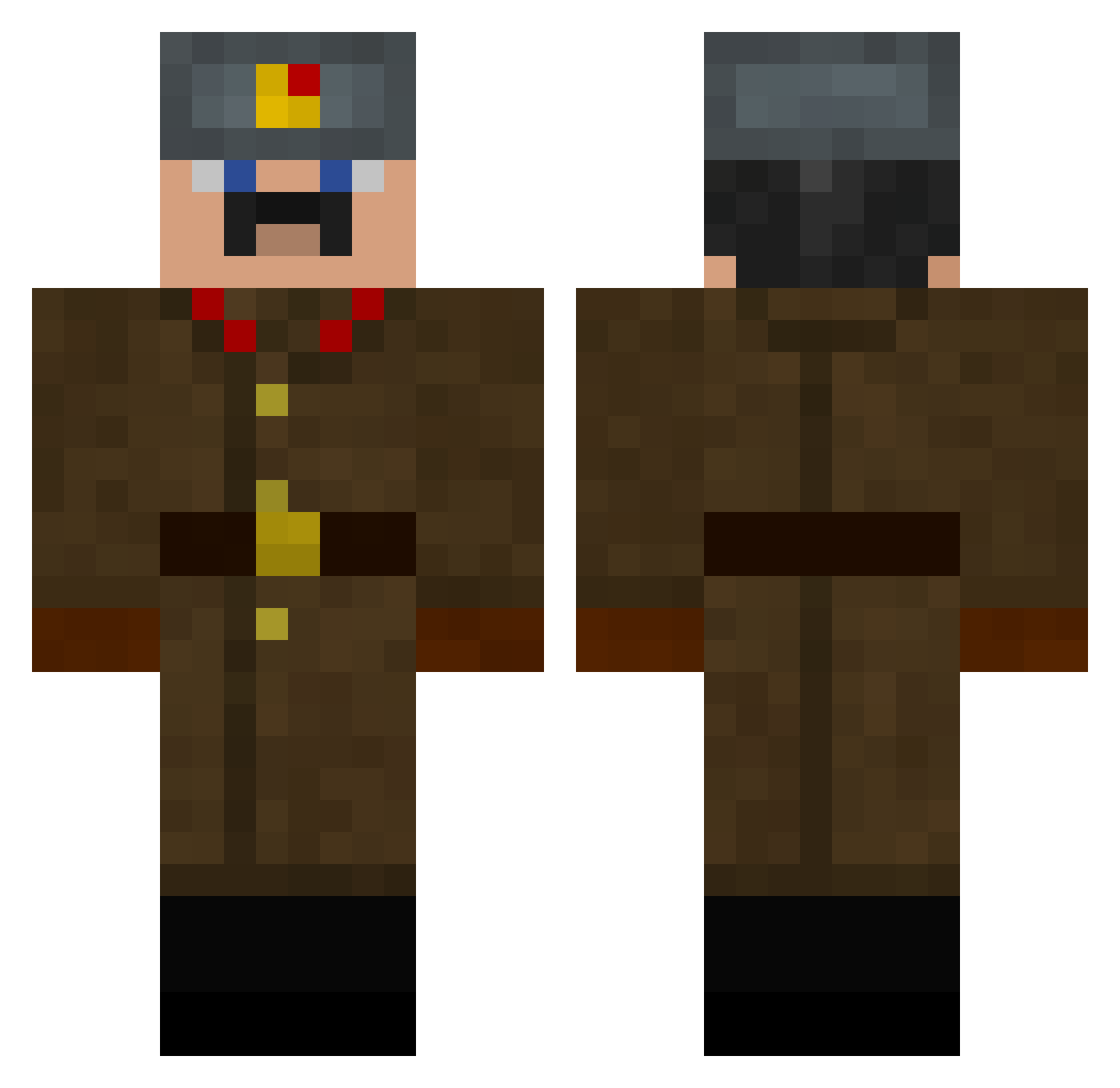 visio789 Minecraft skin, front and back view