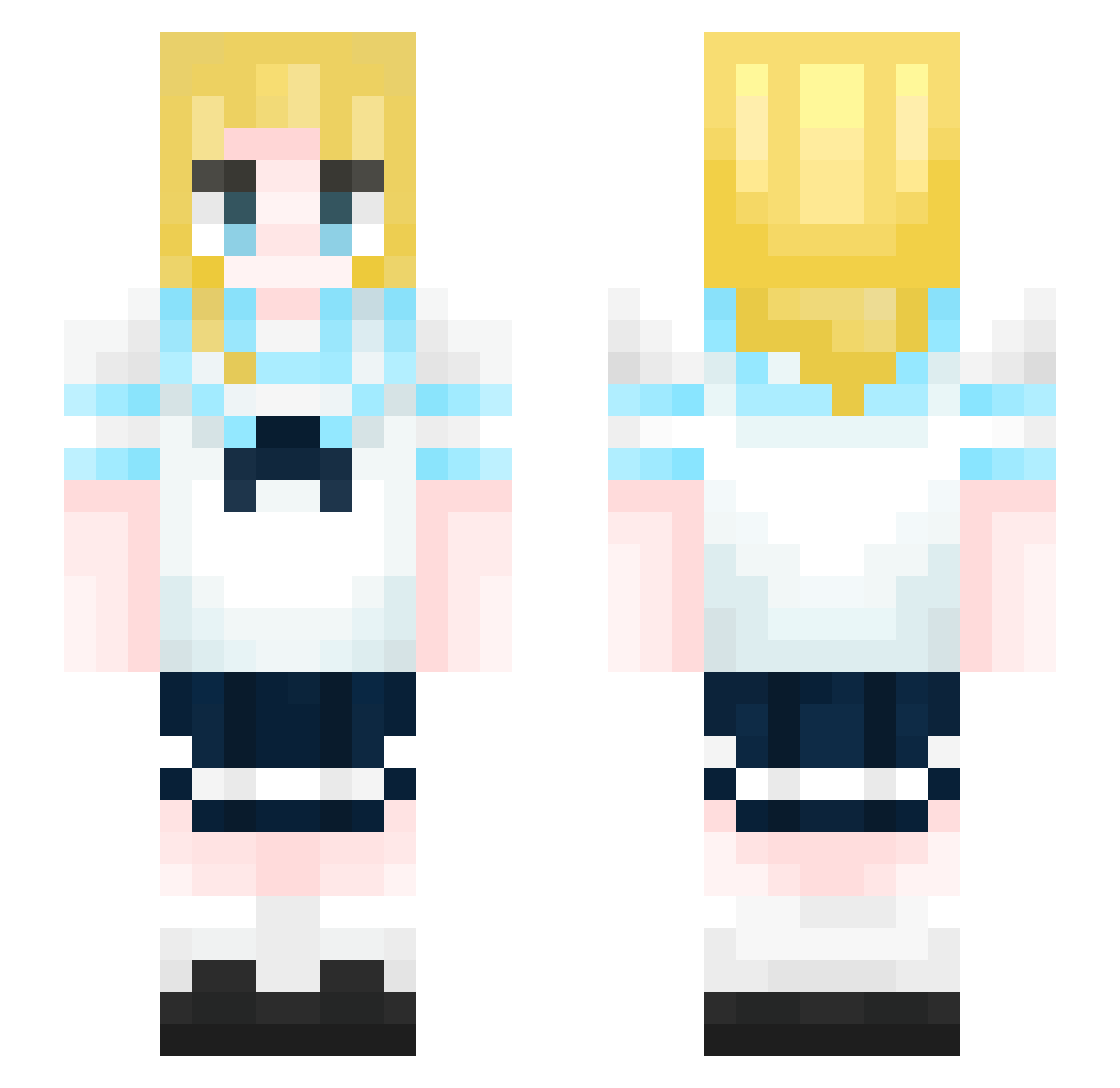 tillvalahalla Minecraft skin, front and back view