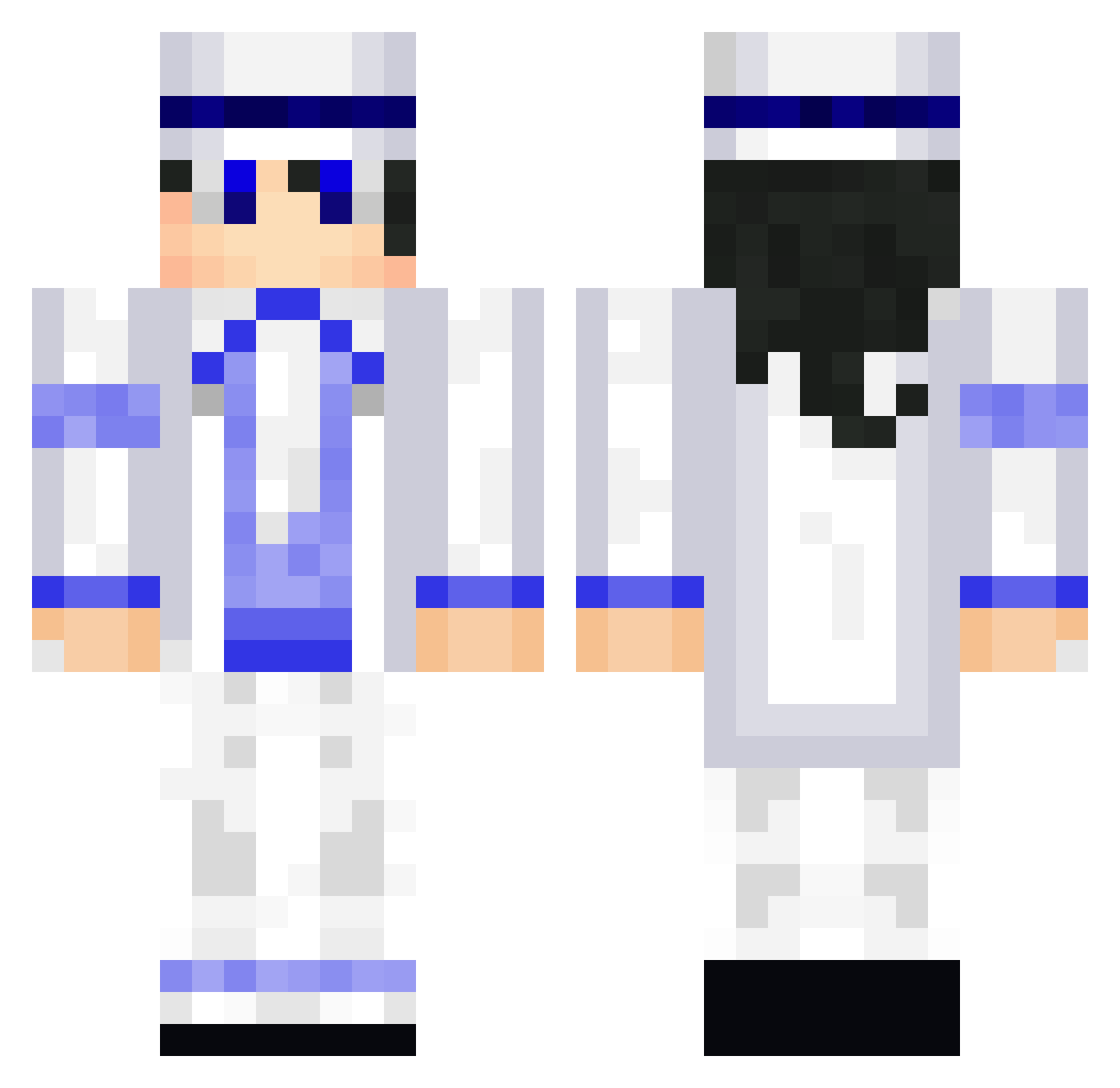 McGrupp Minecraft skin, front and back view