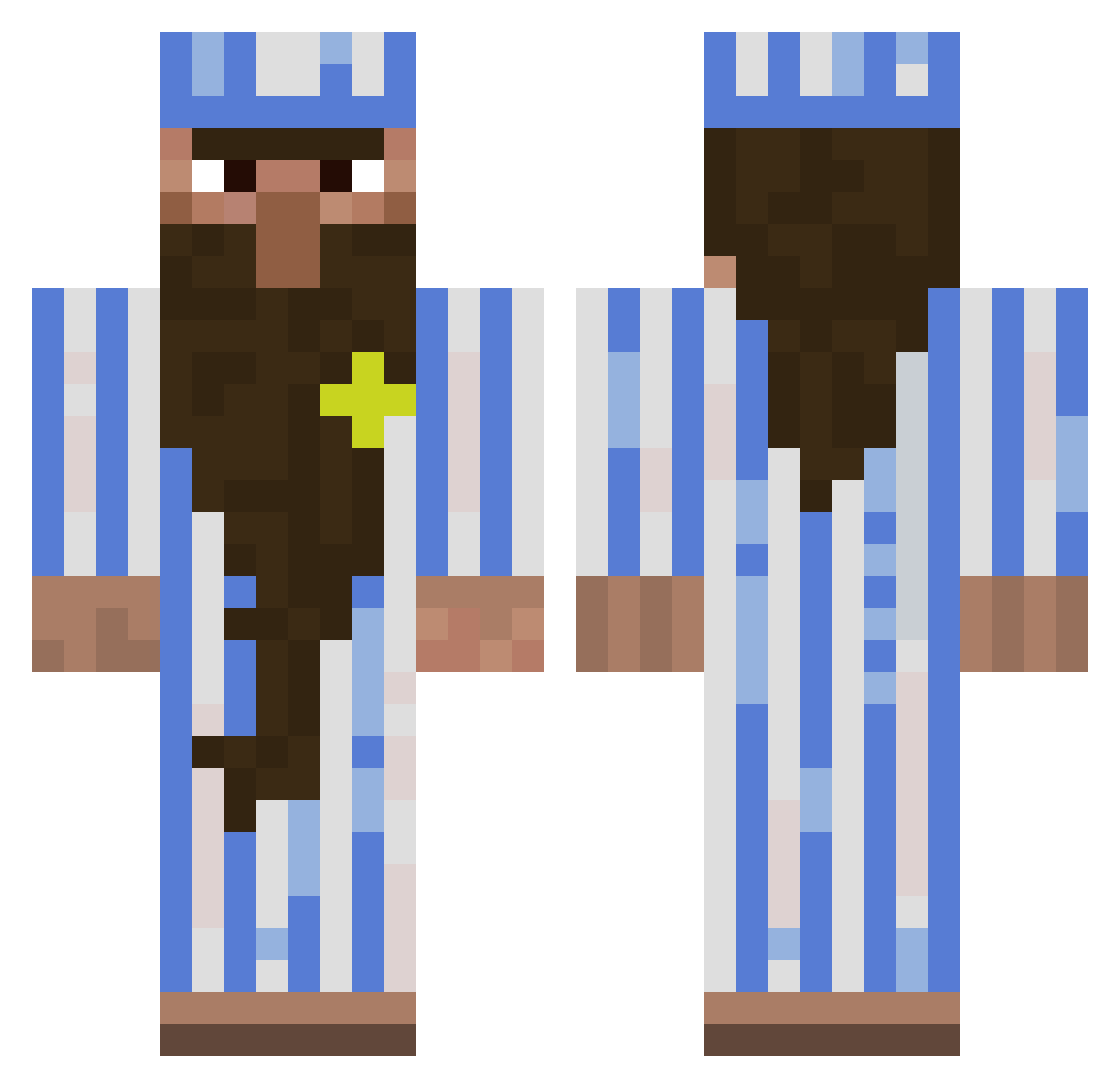 PATAT0UILLE Minecraft skin, front and back view