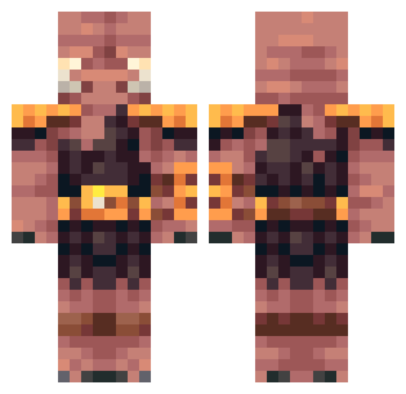 star_is_sus Minecraft skin, front and back view
