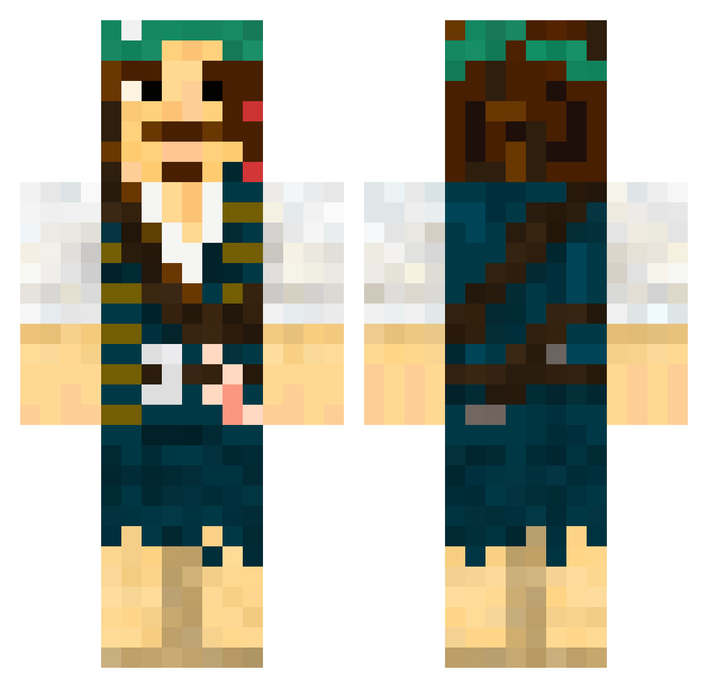 phoenixsana Minecraft skin, front and back view