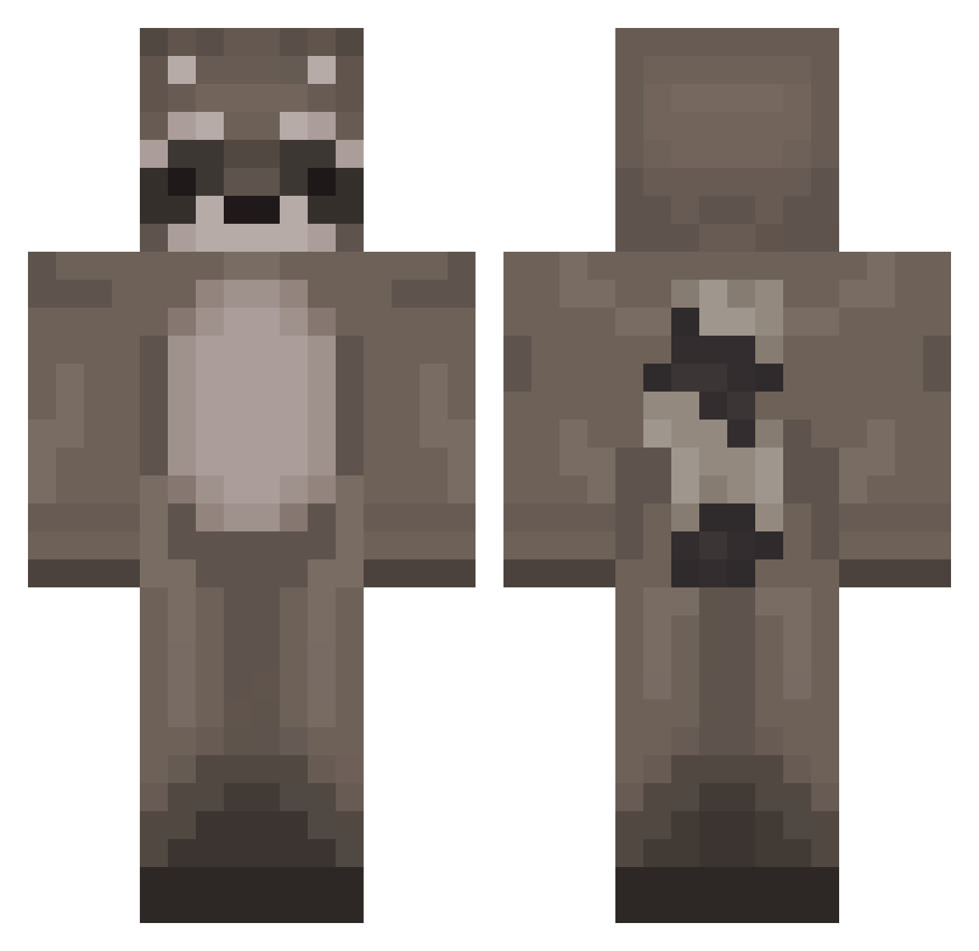 Glumanda_12 Minecraft skin, front and back view