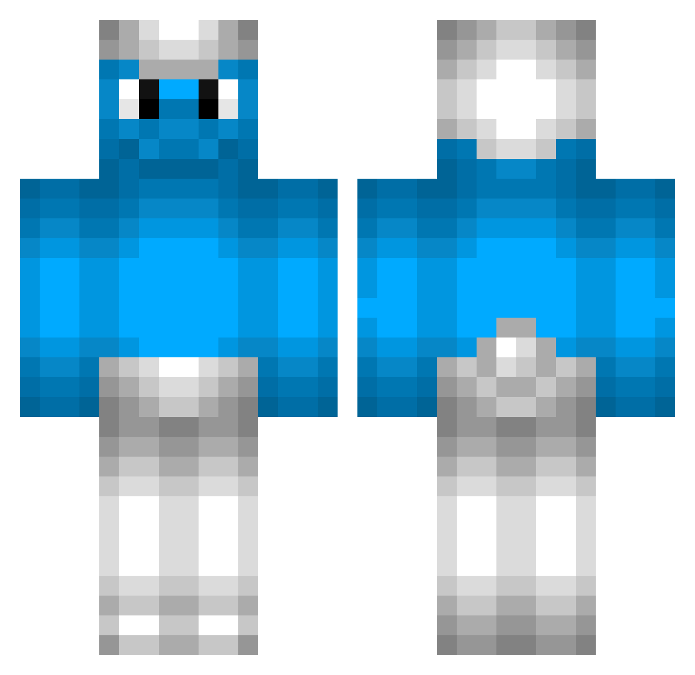 BlenderCharizard Minecraft skin, front and back view