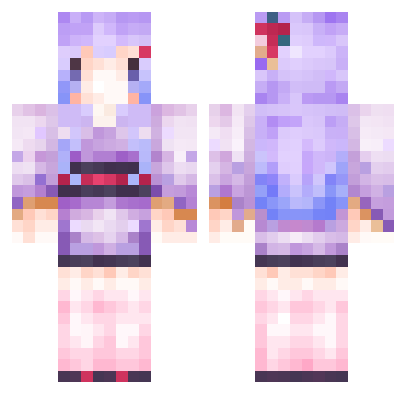 Savon_ Minecraft skin, front and back view
