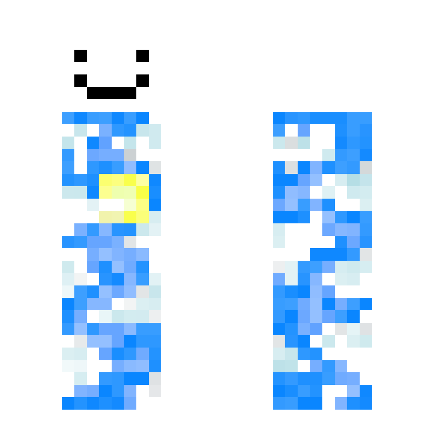 GodToilet Minecraft skin, front and back view