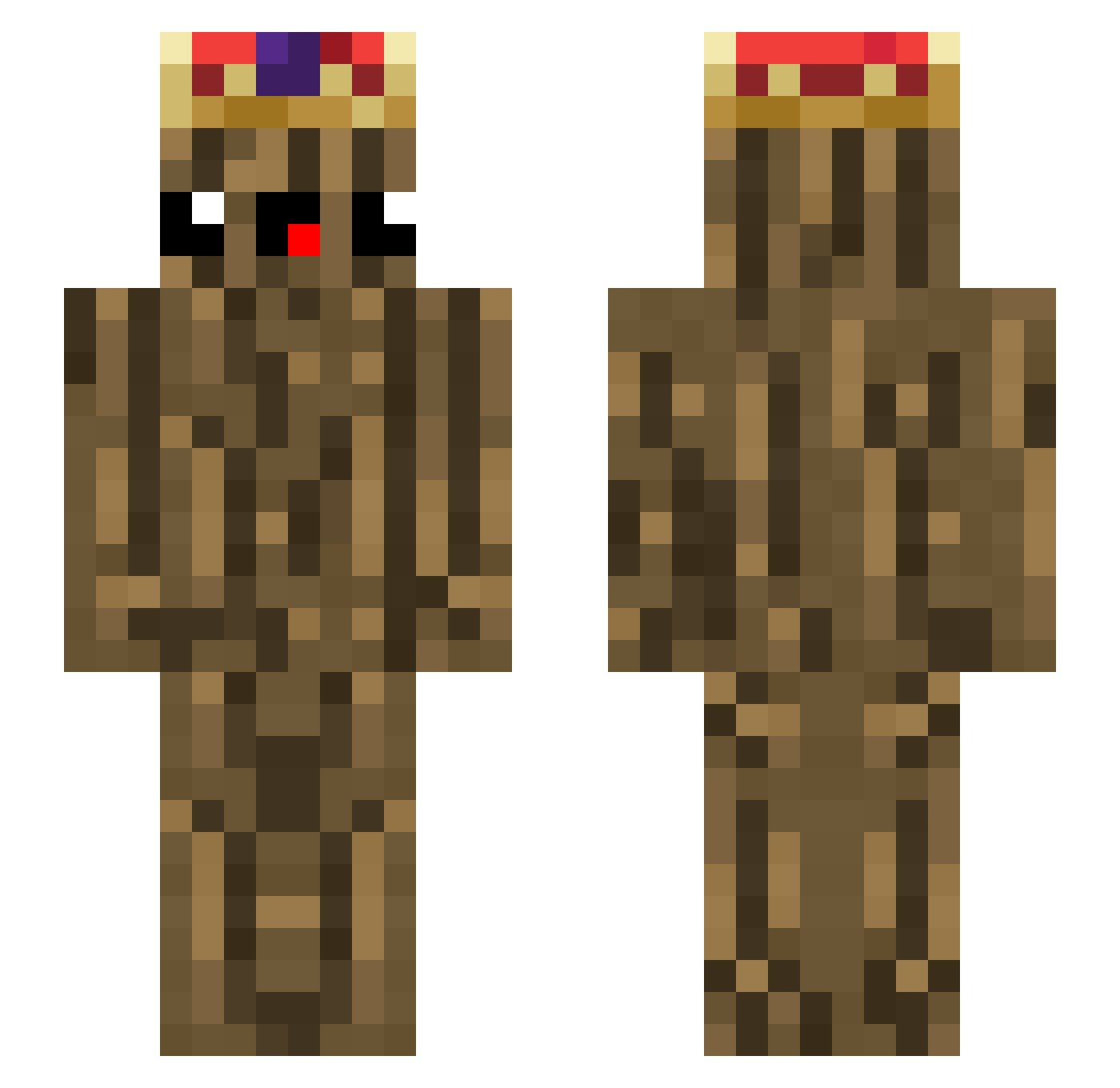AntonPli Minecraft skin, front and back view