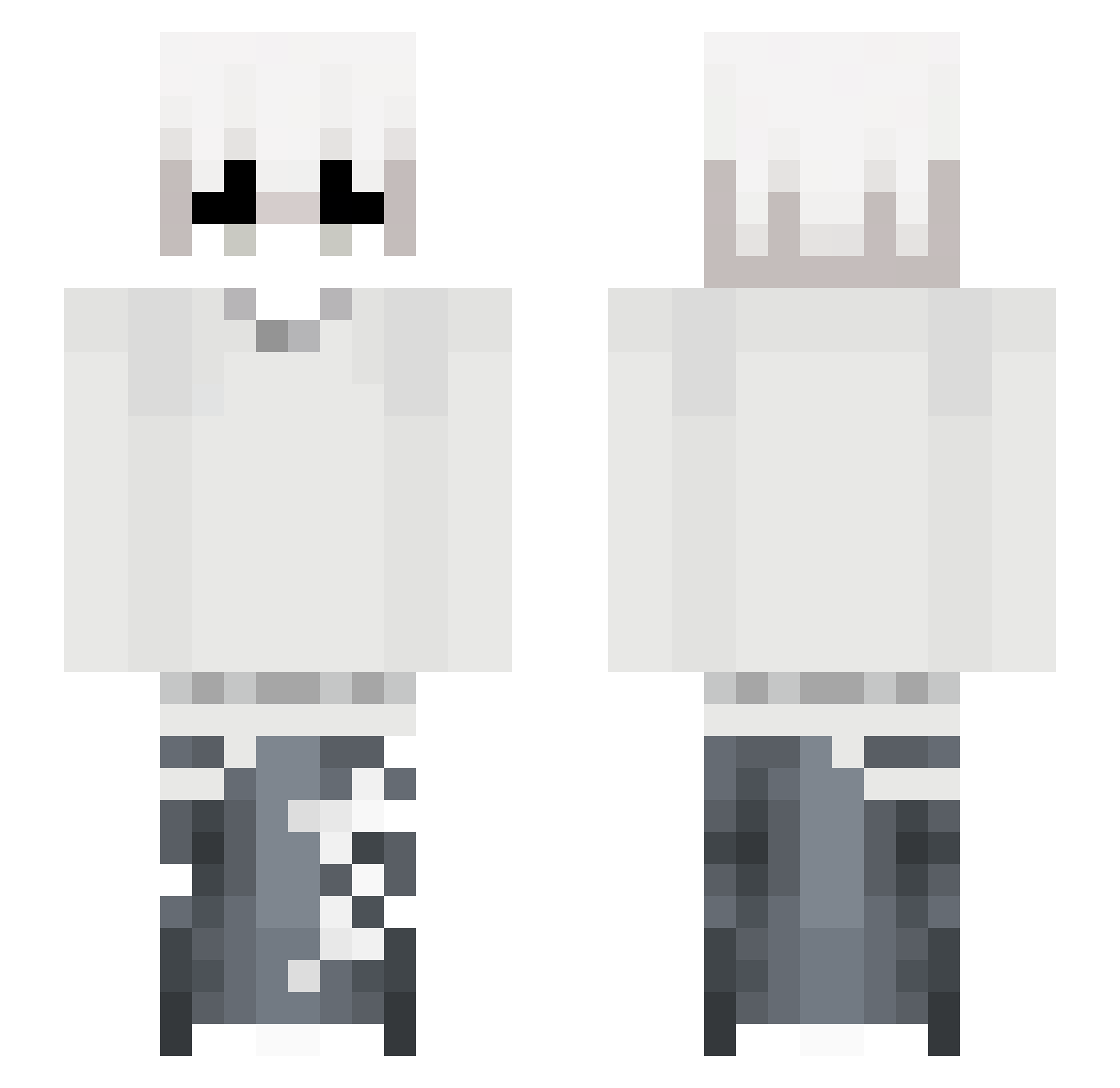 IceAurex Minecraft skin, front and back view