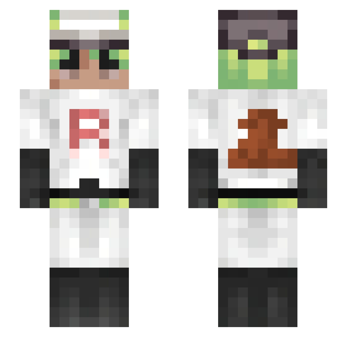Chaosss_lol Minecraft skin, front and back view