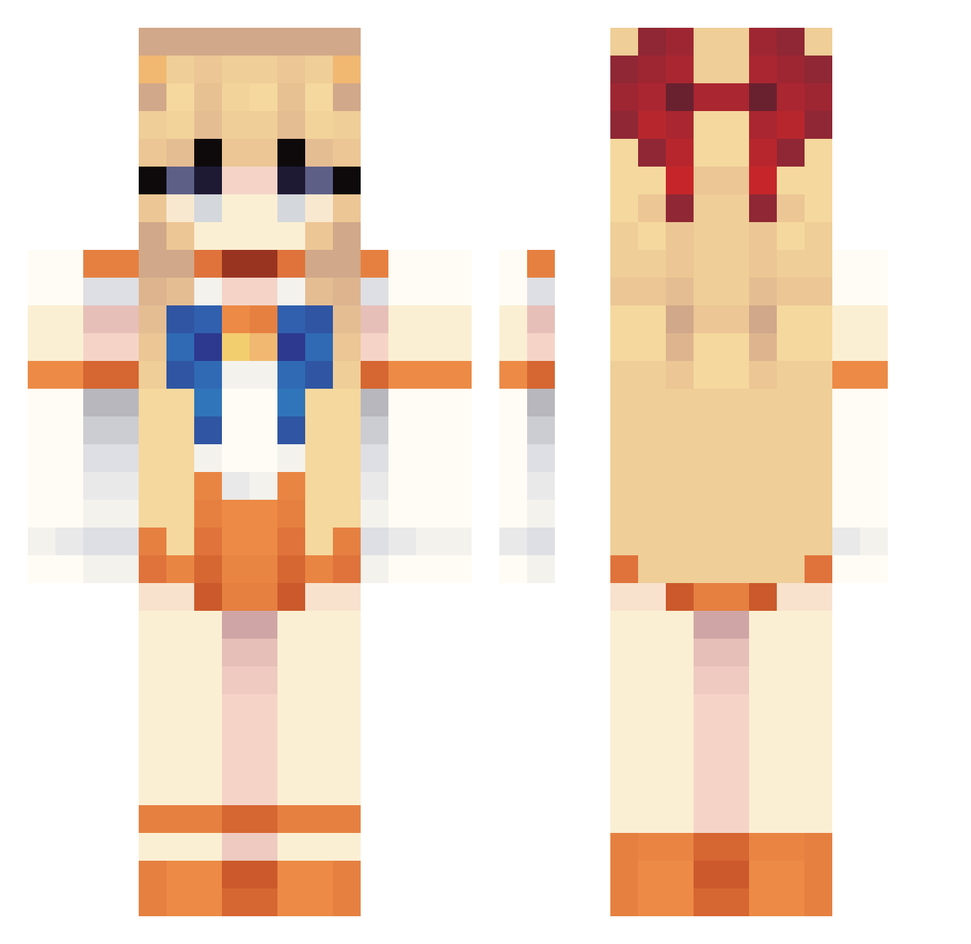 shmyhol Minecraft skin, front and back view