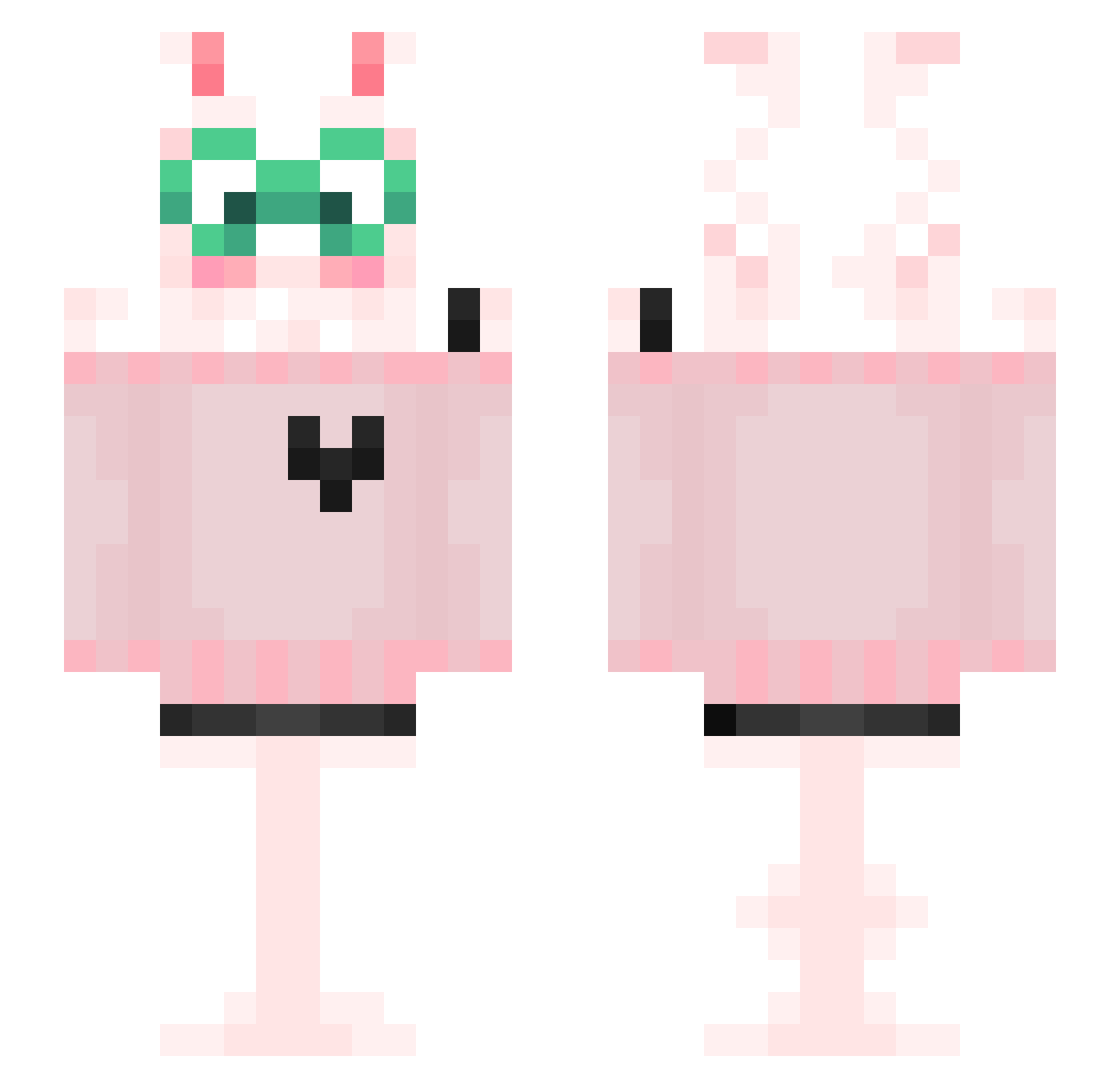 _Kaspa_ Minecraft skin, front and back view