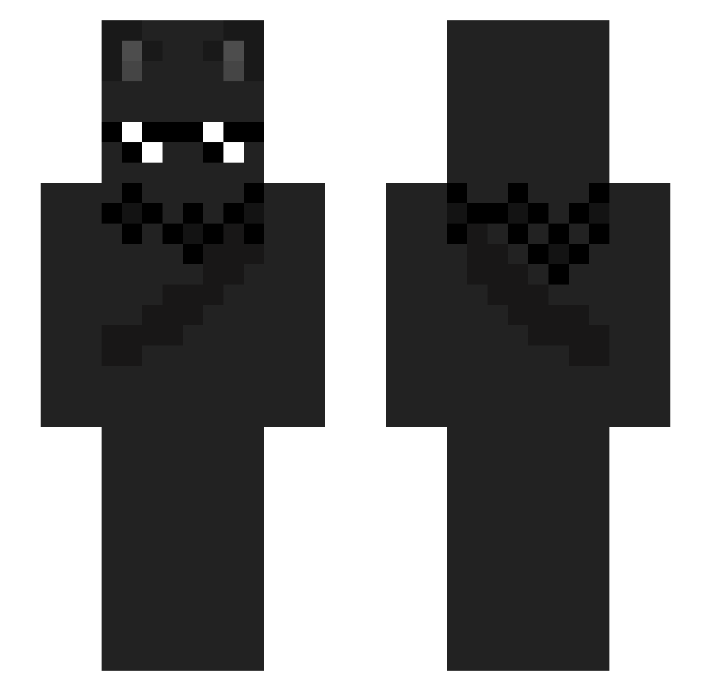 lunaskooneir Minecraft skin, front and back view