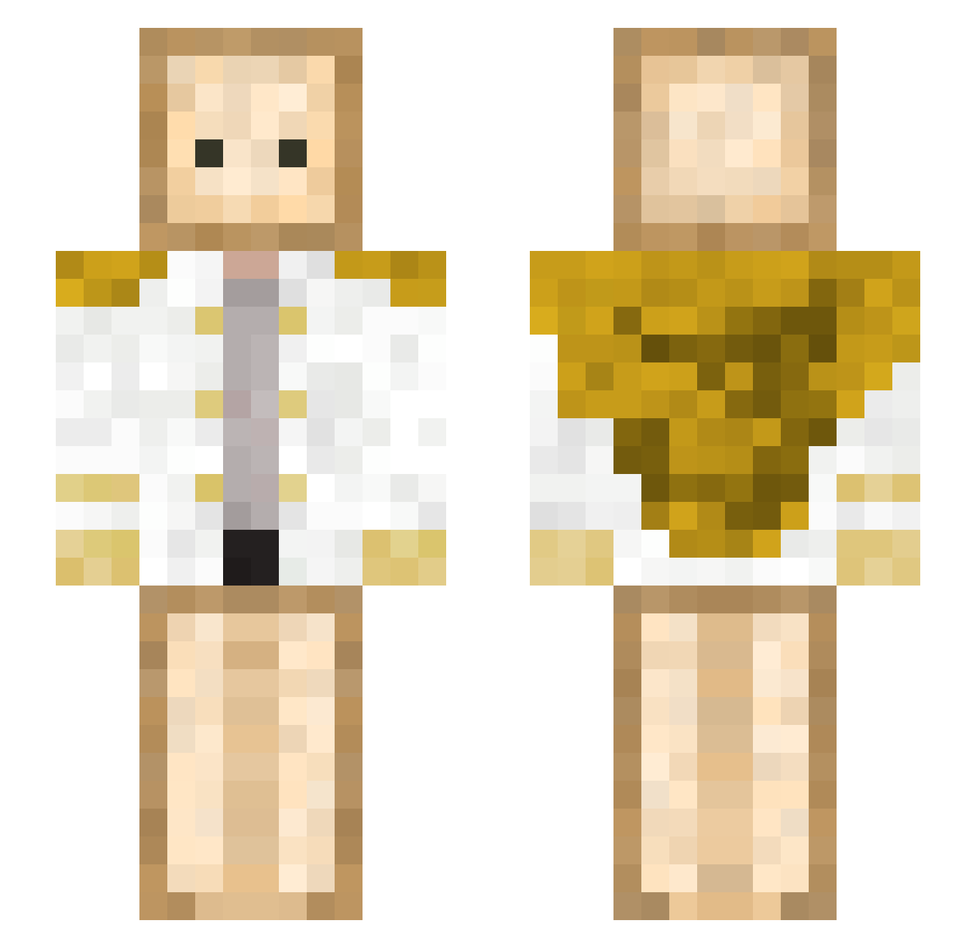 TheX_Theory Minecraft skin, front and back view
