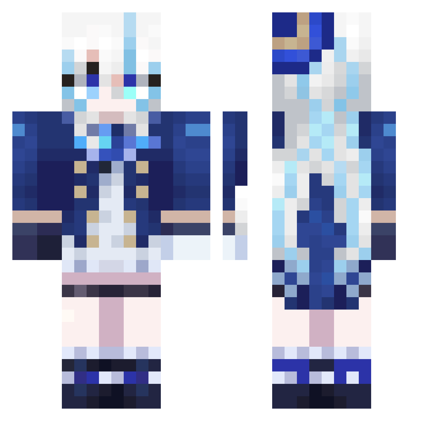 Rolex_Ss Minecraft skin, front and back view
