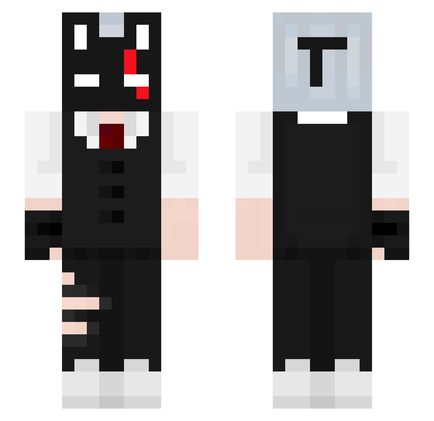 RyxzerX Minecraft skin, front and back view