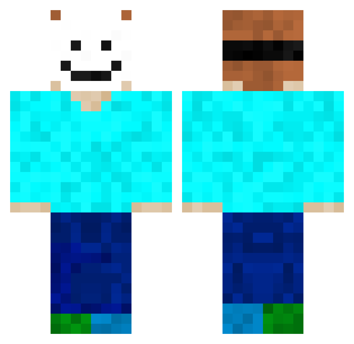 NaterBug2012 Minecraft skin, front and back view