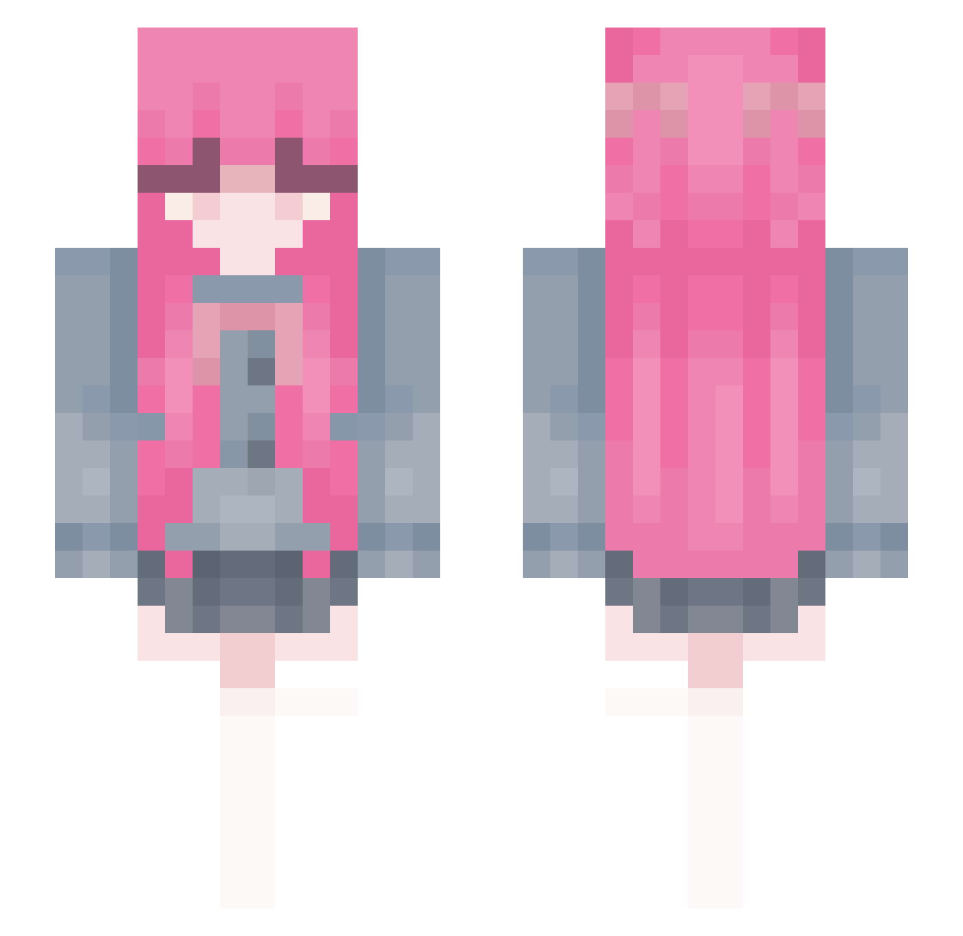 gencorvus Minecraft skin, front and back view