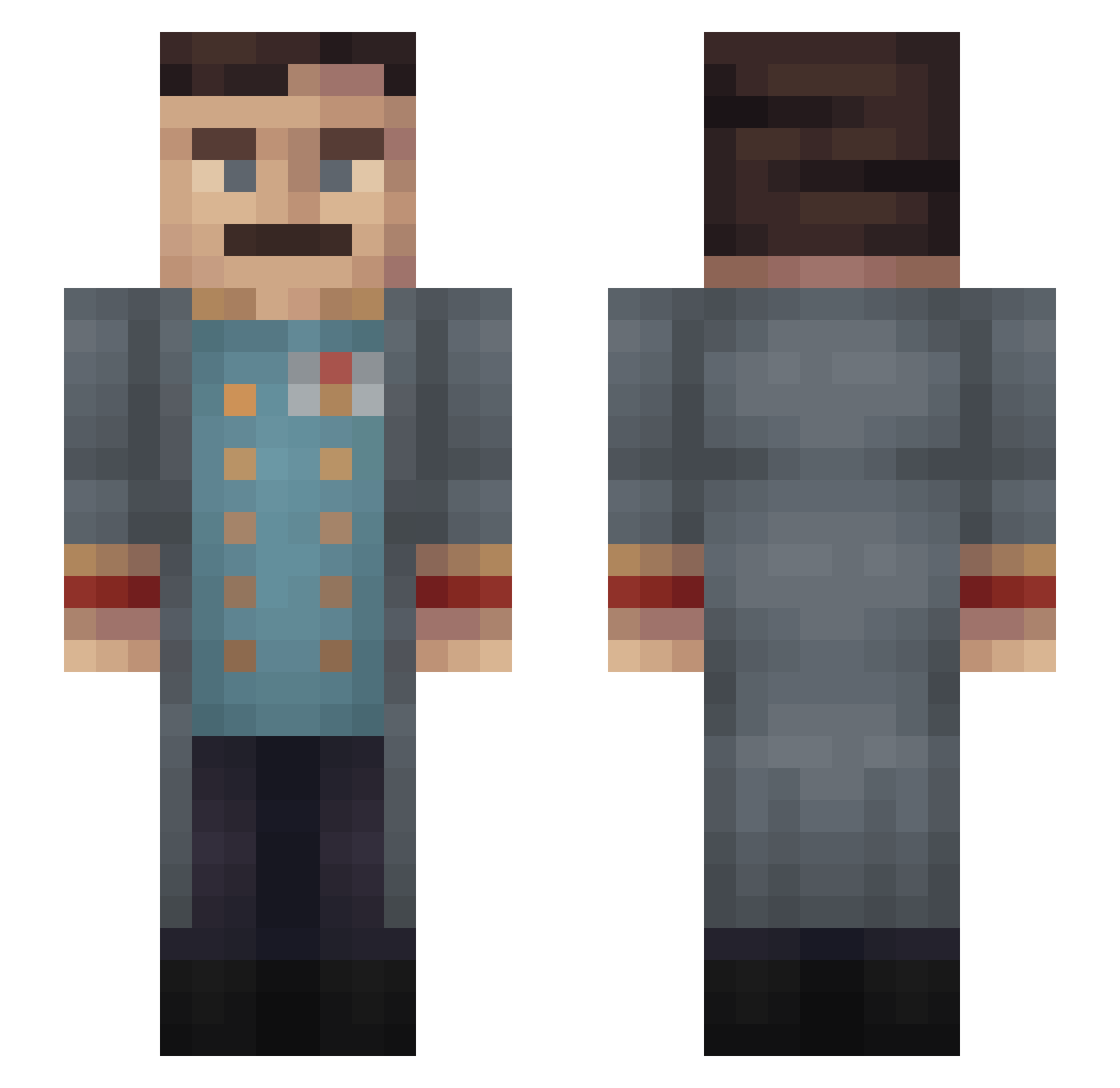 Gewuerzhaendler Minecraft skin, front and back view