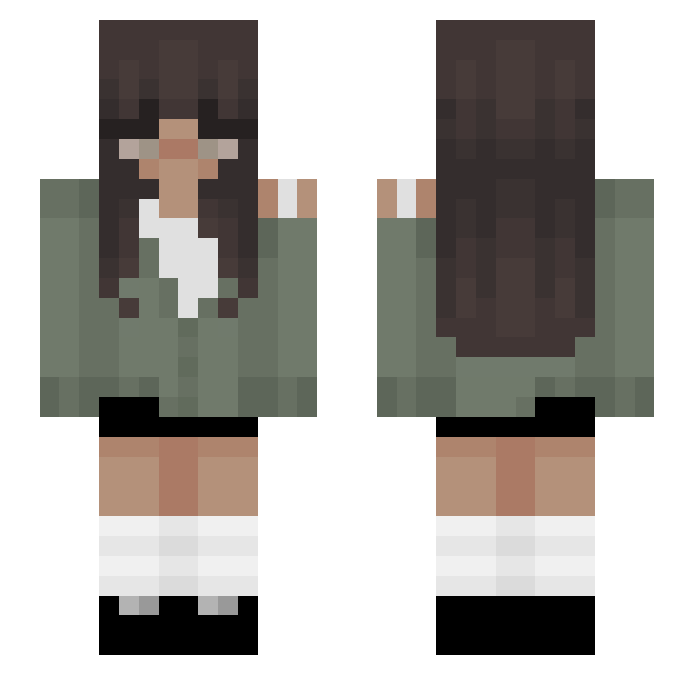 Maria_a Minecraft skin, front and back view