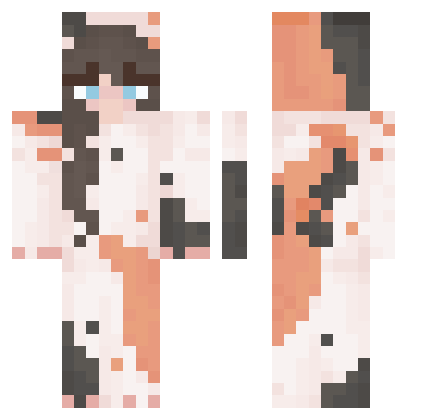 Luna64879 Minecraft skin, front and back view