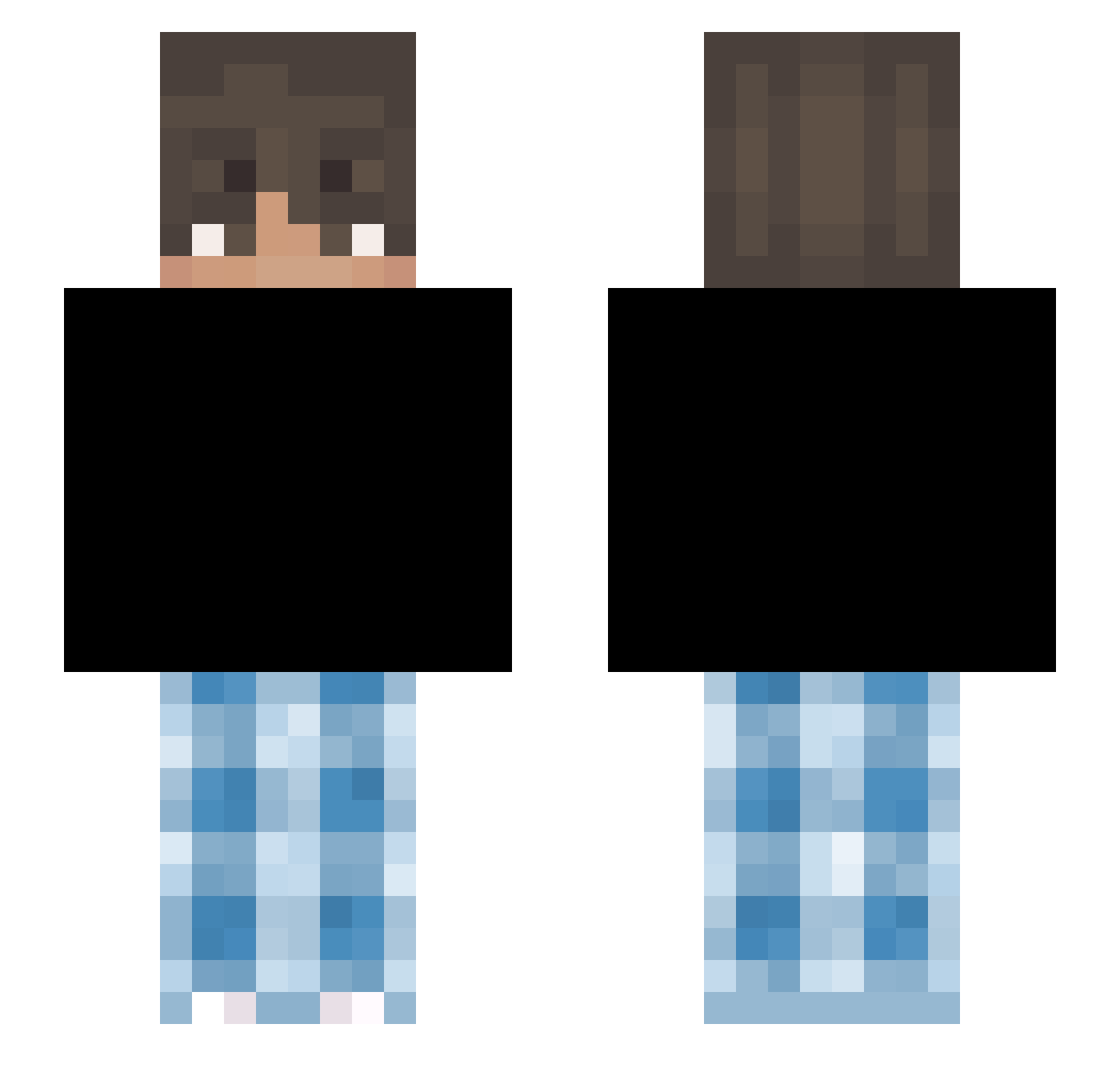 Dezyoyos Minecraft skin, front and back view