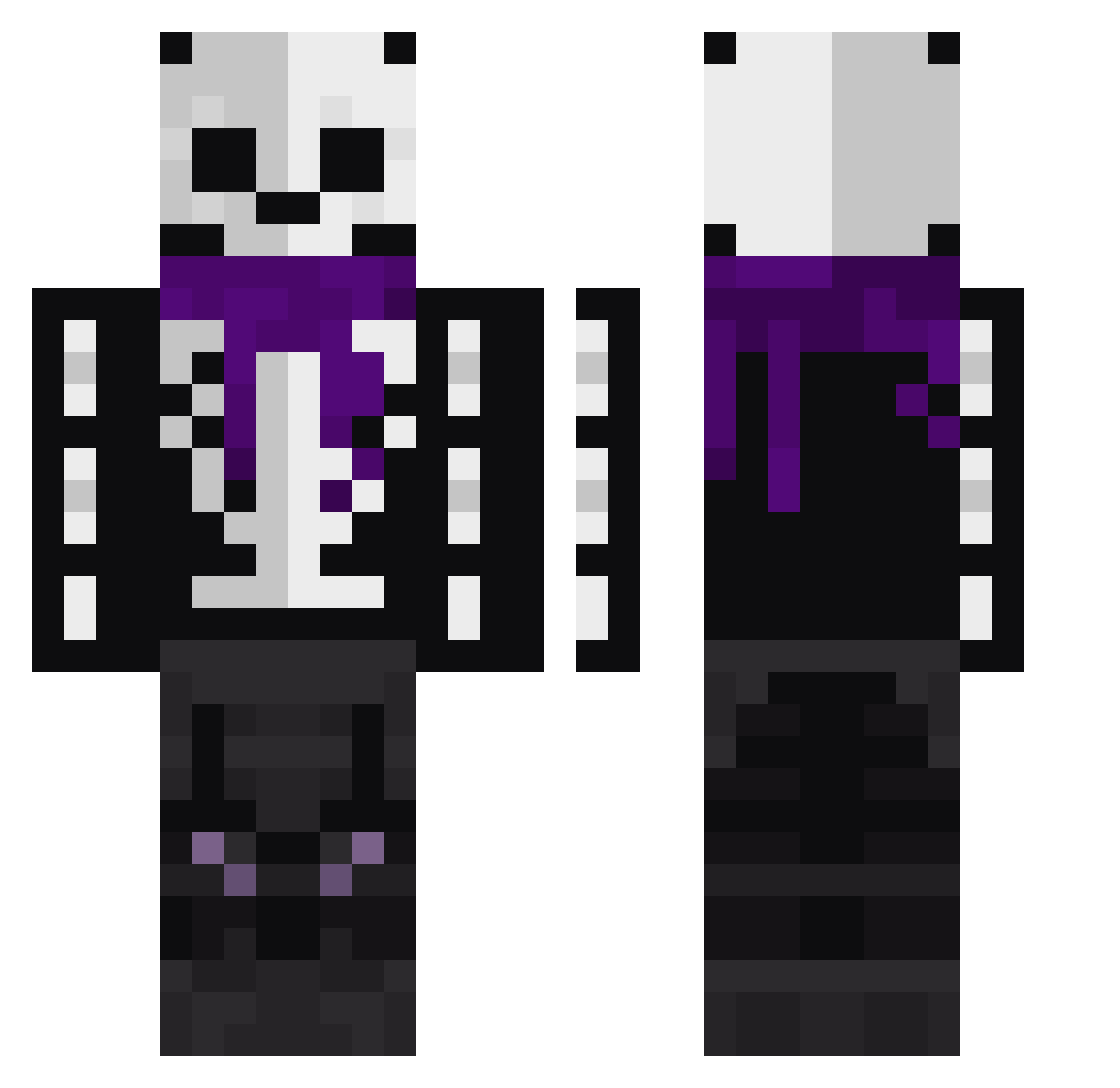 CapaMC Minecraft skin, front and back view