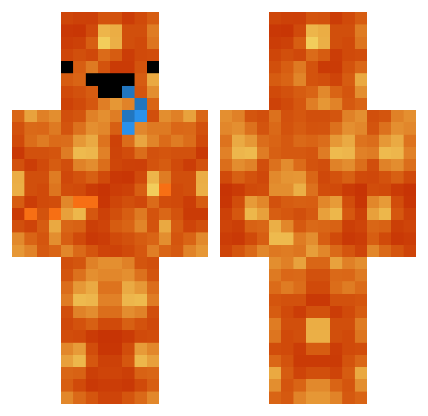 Tafareid2 Minecraft skin, front and back view