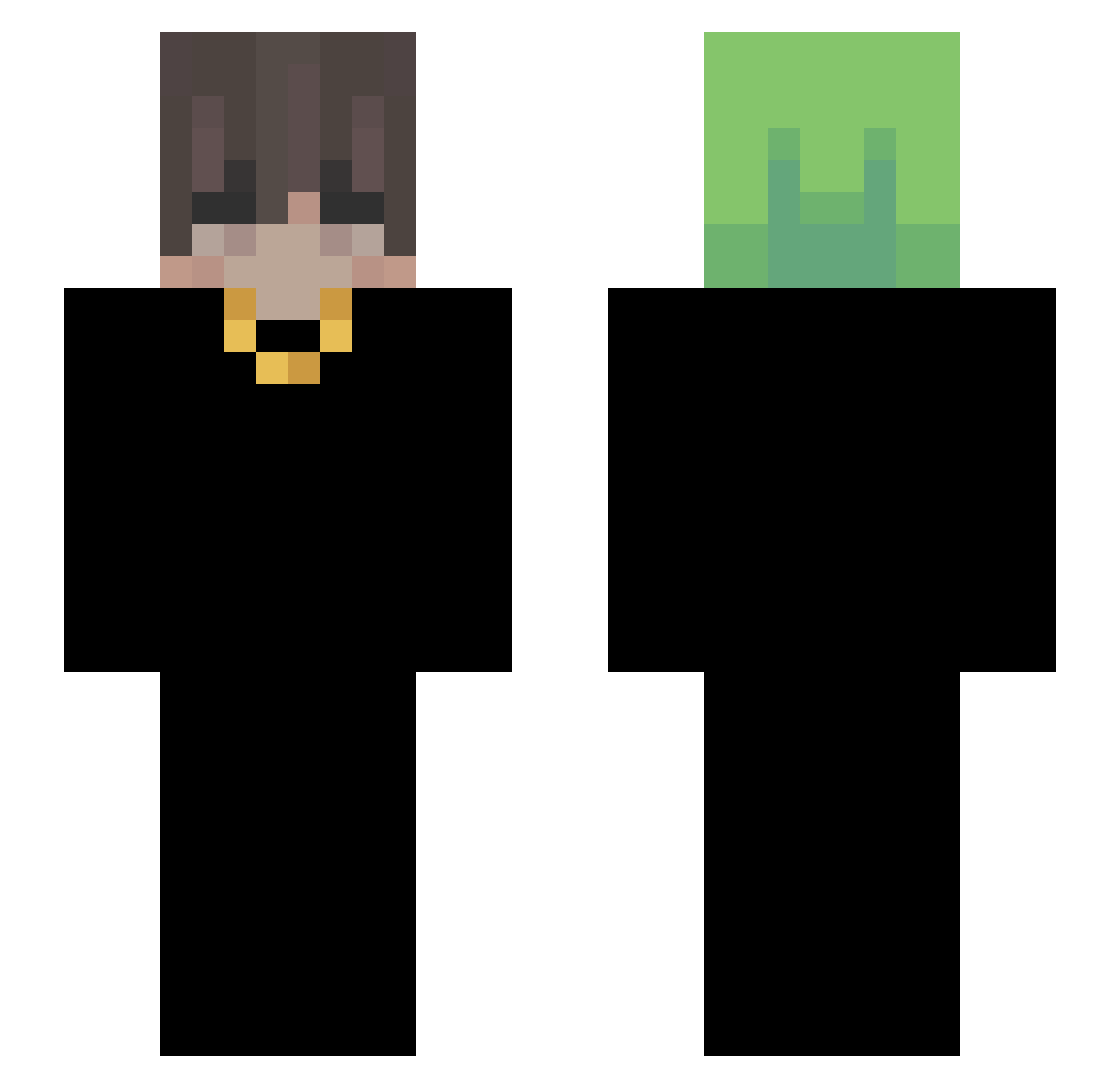 luuyv Minecraft skin, front and back view