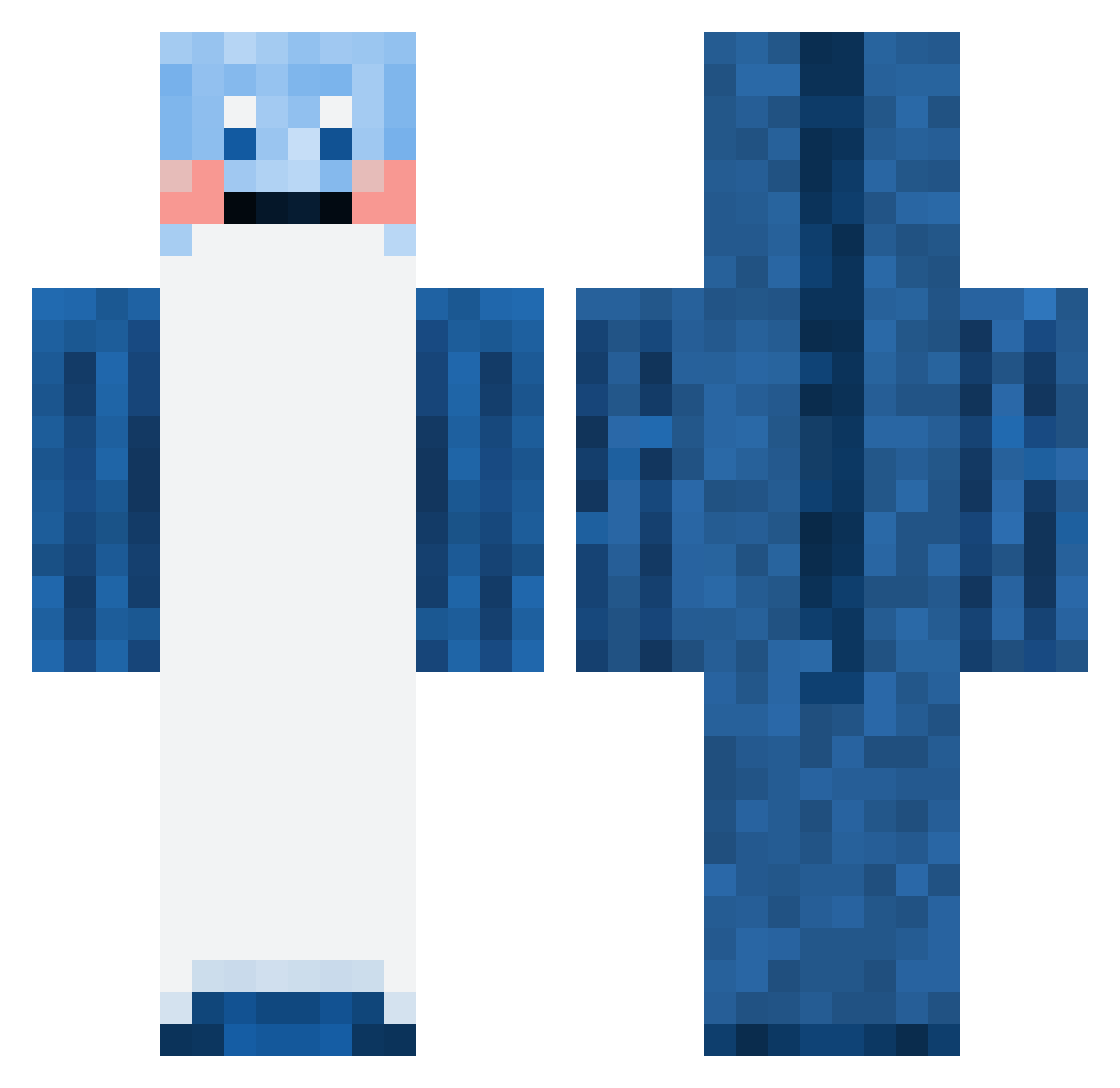 YEONUH Minecraft skin, front and back view
