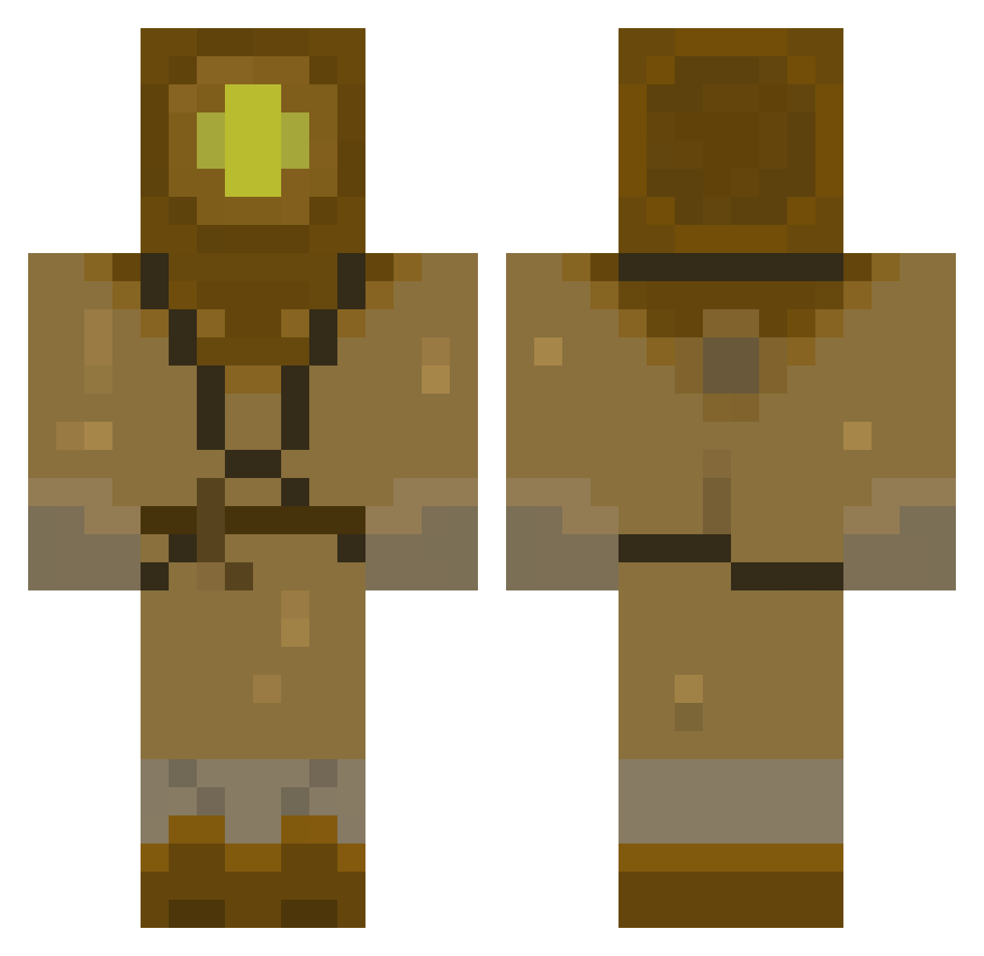 komandos619 Minecraft skin, front and back view