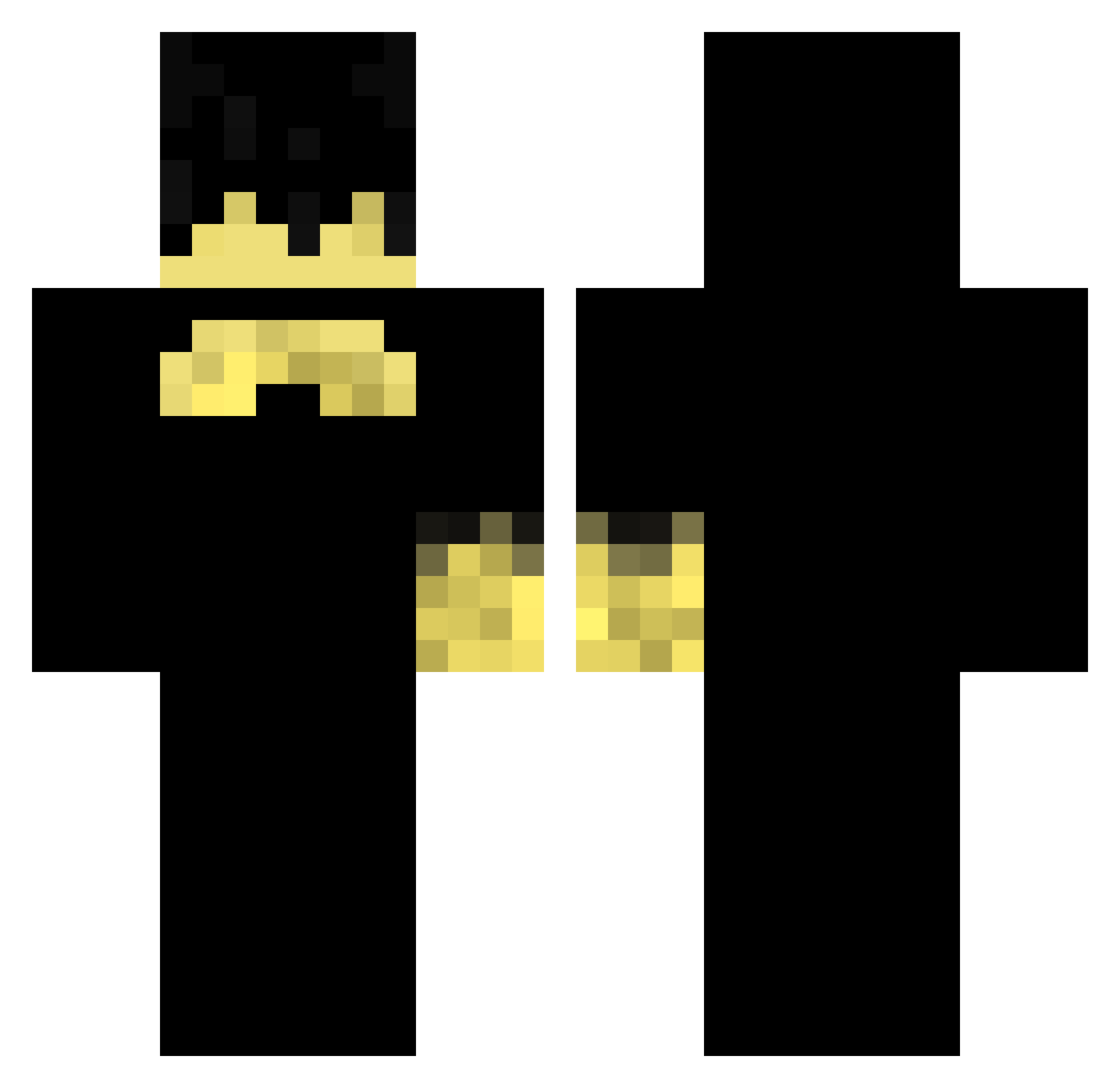 TVXD3611 Minecraft skin, front and back view