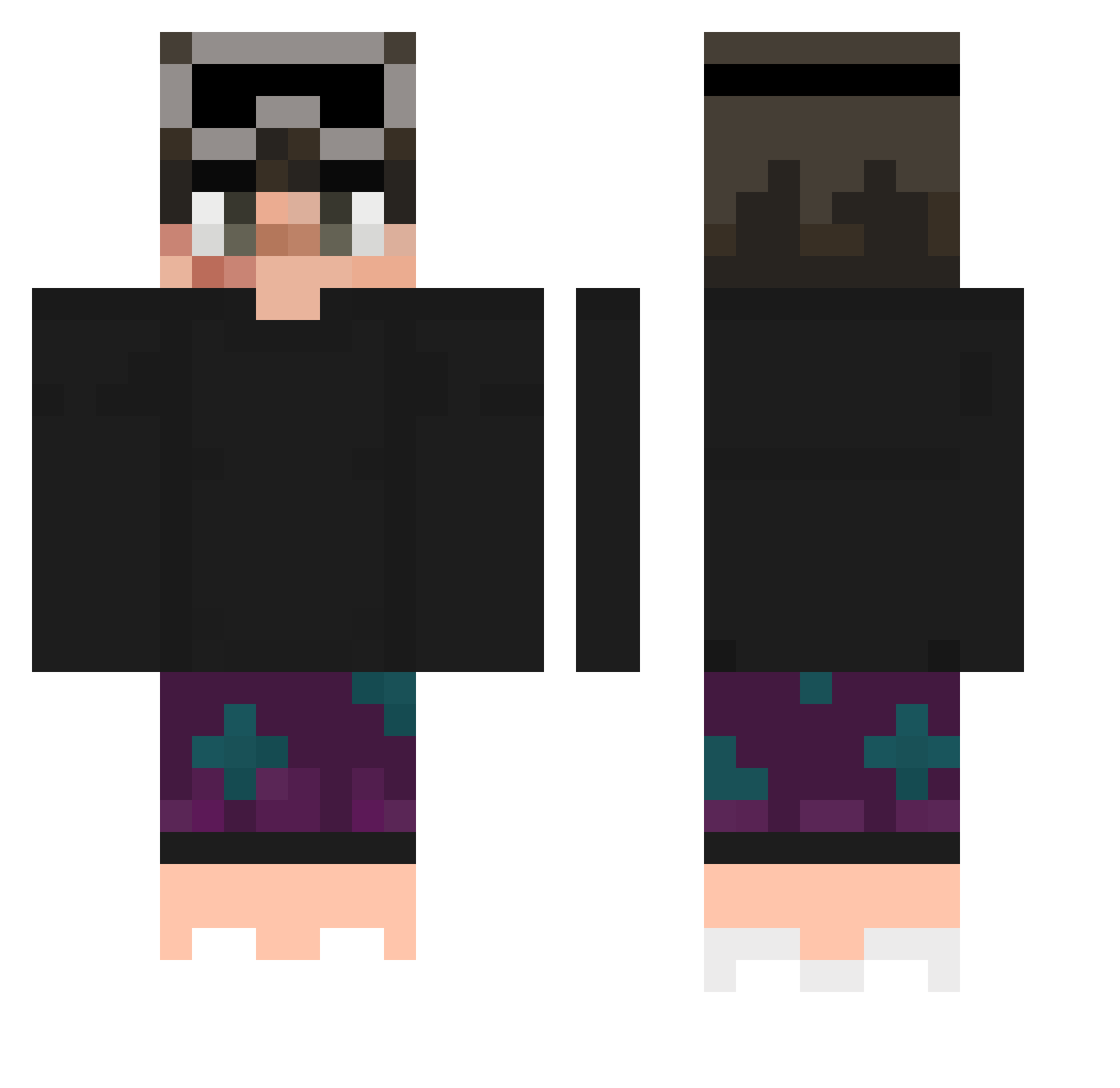 lollipops77 Minecraft skin, front and back view