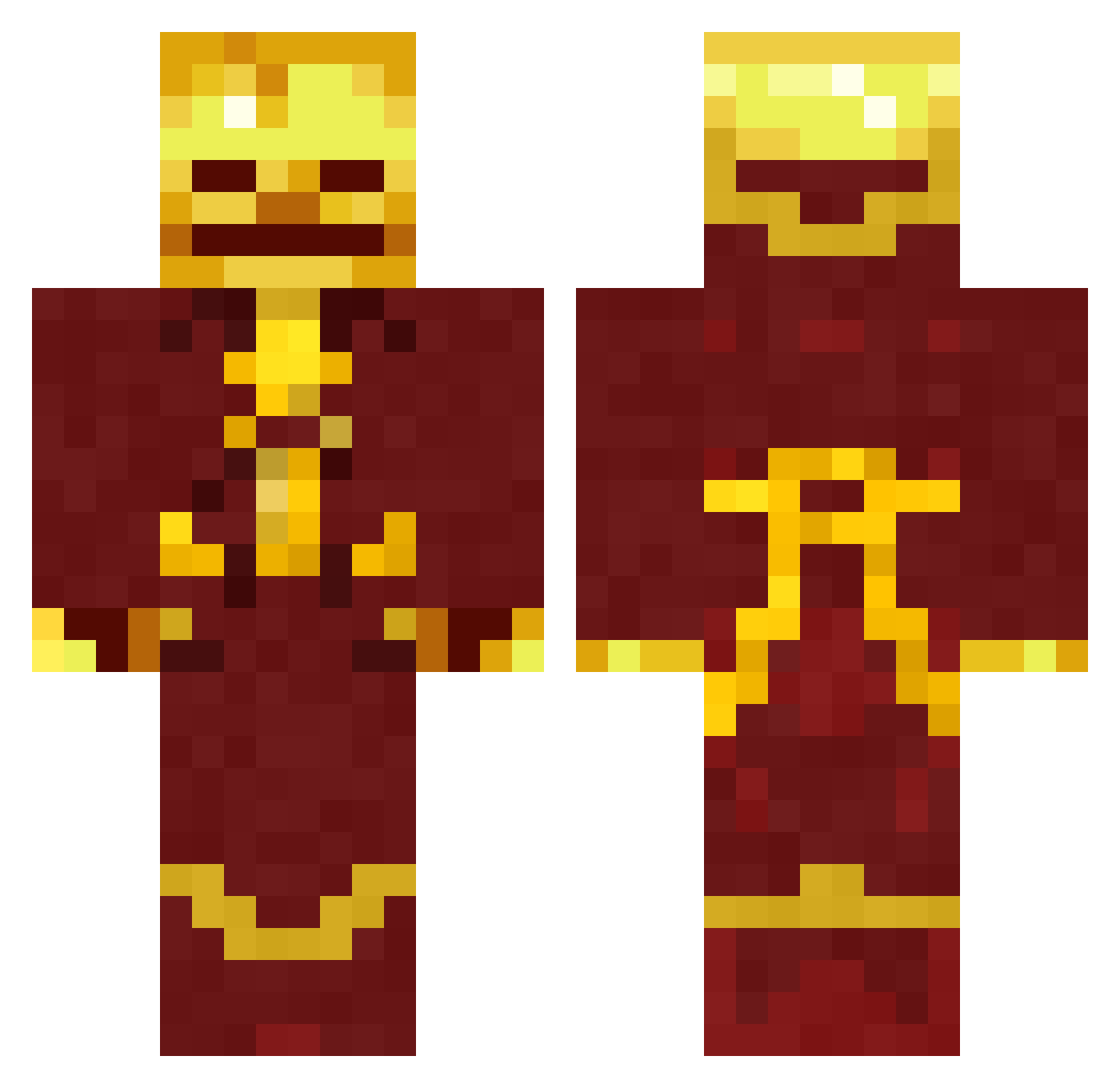 DioNesquik Minecraft skin, front and back view