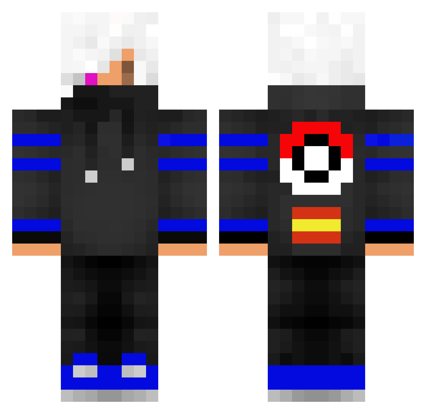 Ericgamo Minecraft skin, front and back view