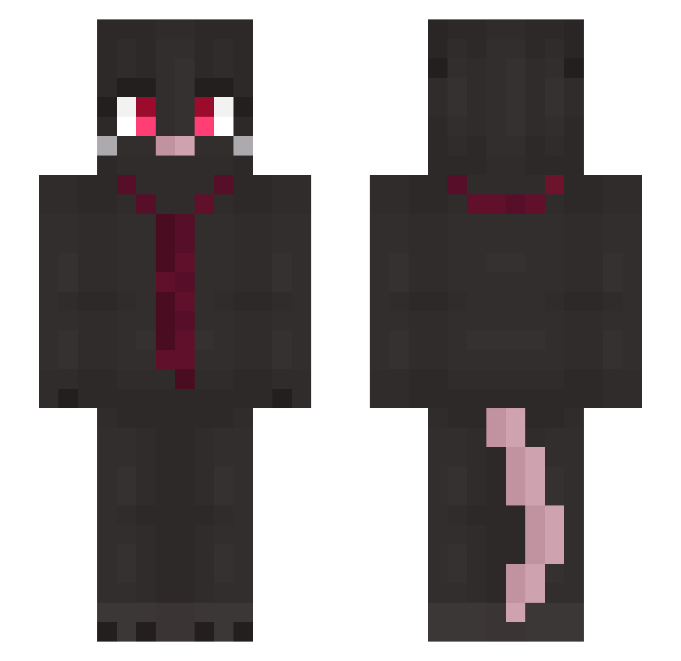 sasuke14714 Minecraft skin, front and back view
