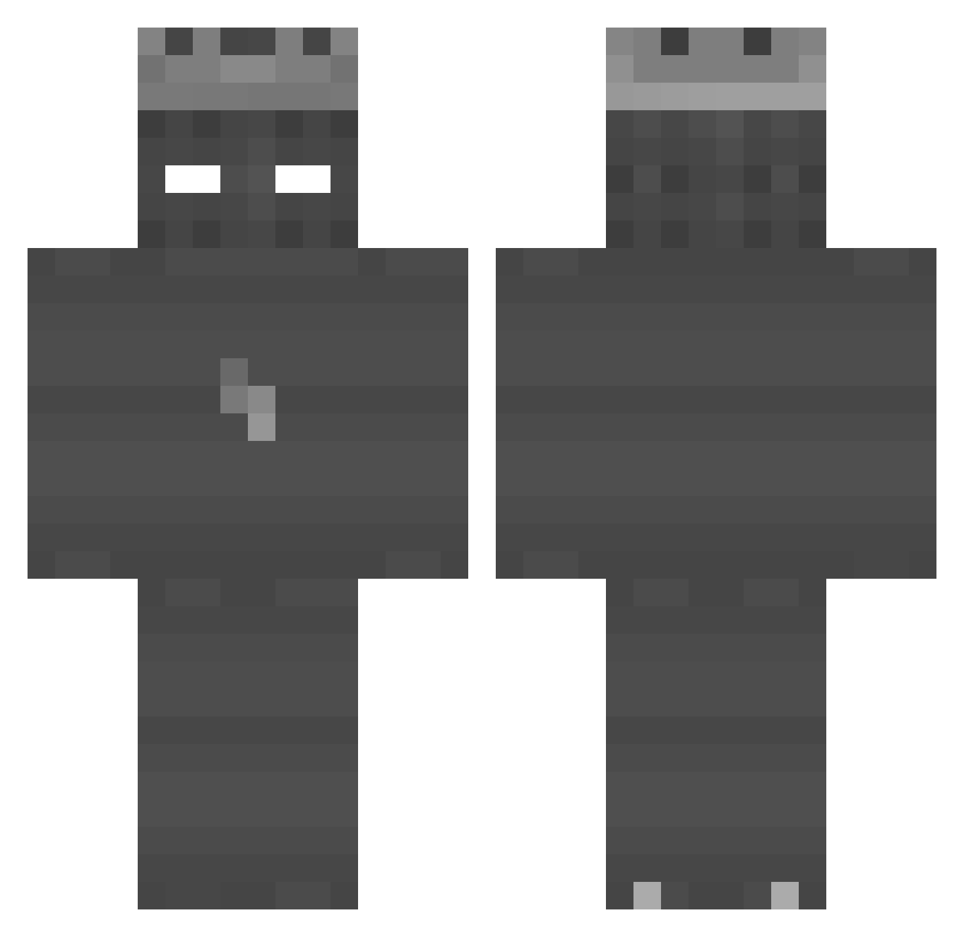 _ZiBlack_ Minecraft skin, front and back view