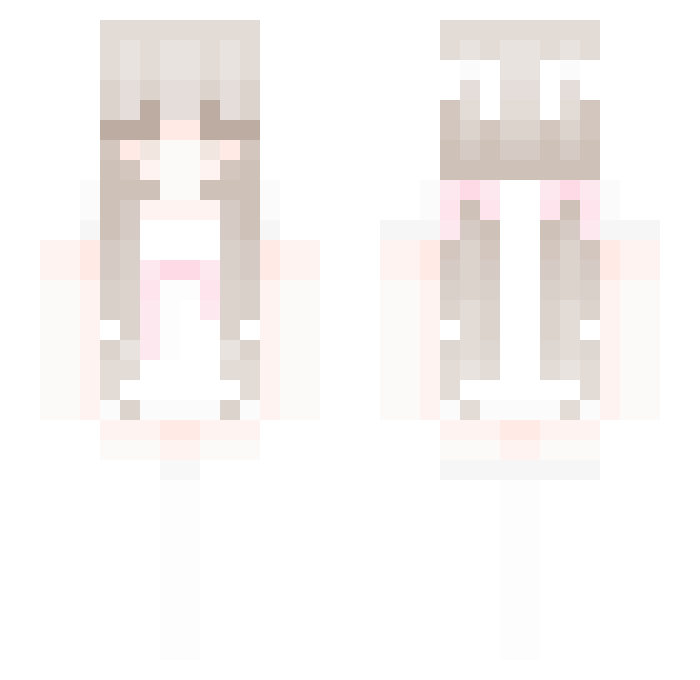 bonnisaur Minecraft skin, front and back view