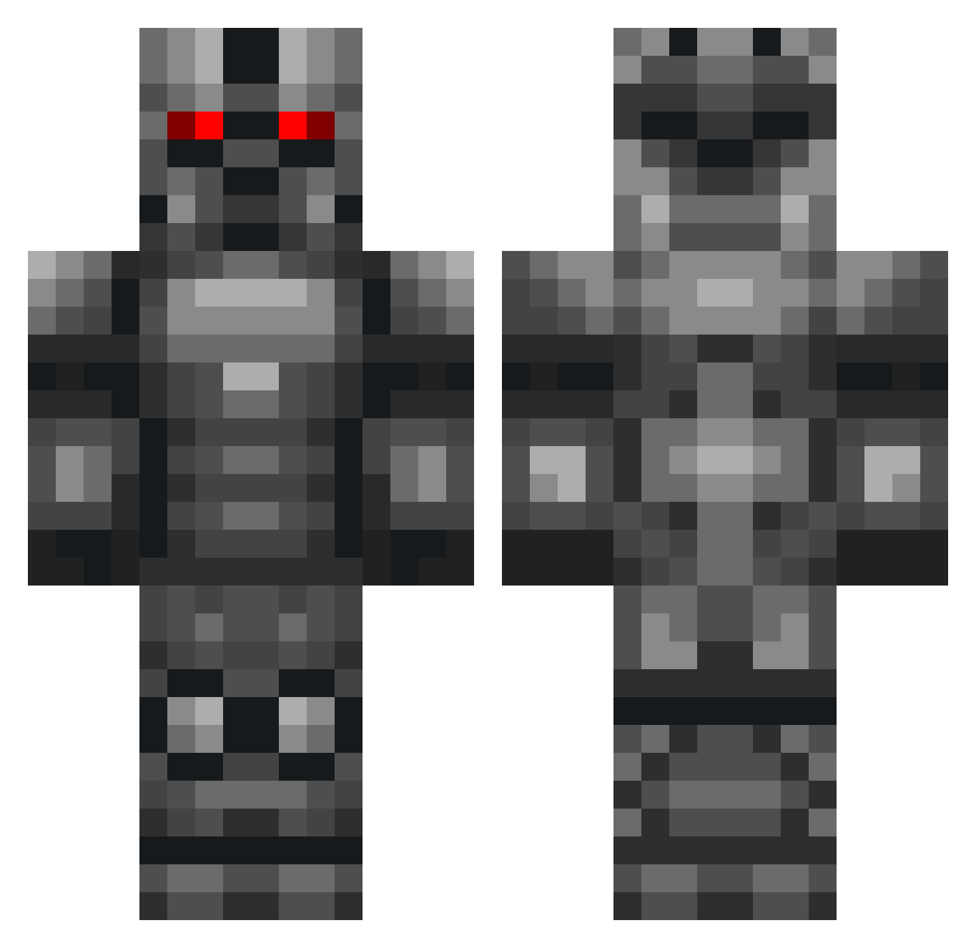 BruceLee315 Minecraft skin, front and back view