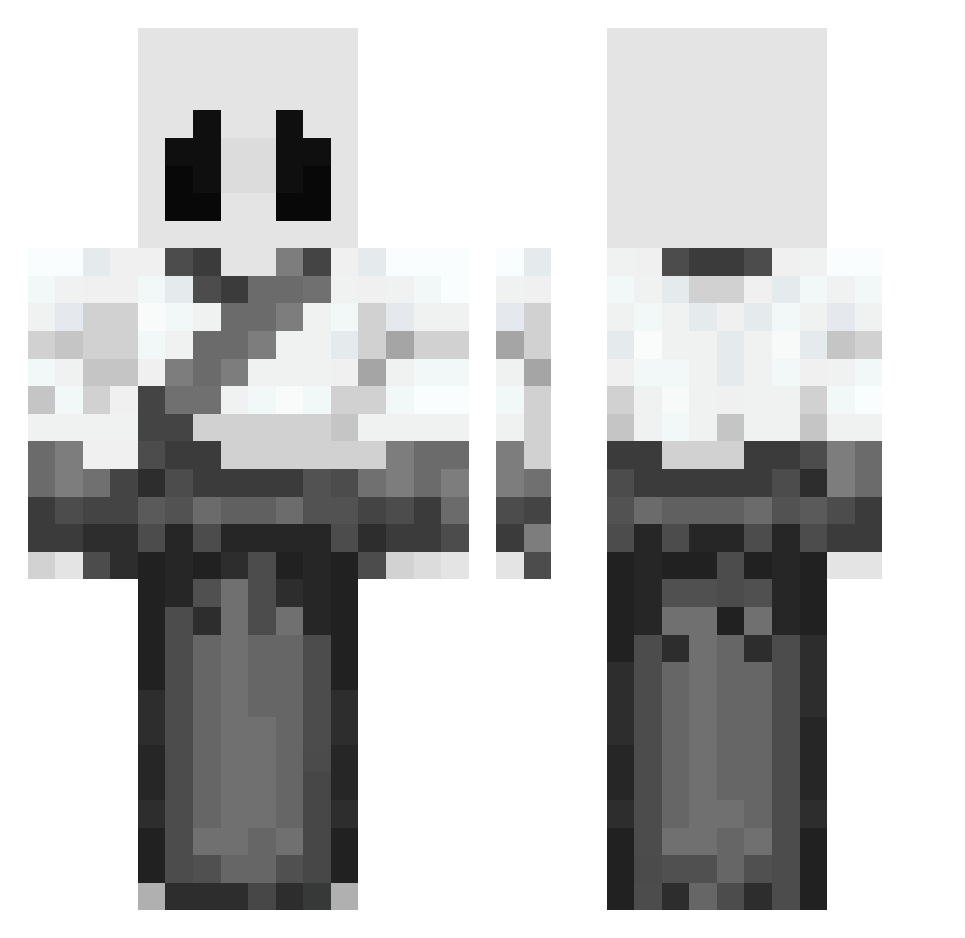 MikeVGames Minecraft skin, front and back view