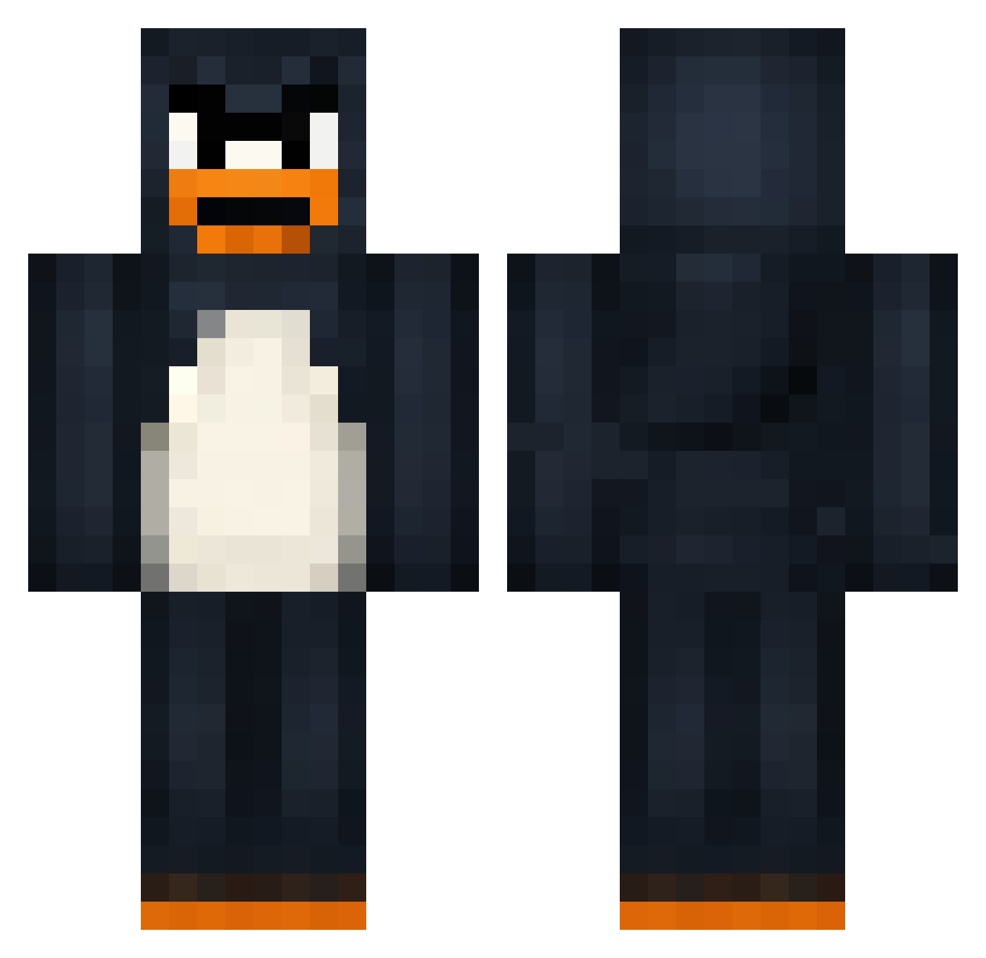 Tedzior Minecraft skin, front and back view
