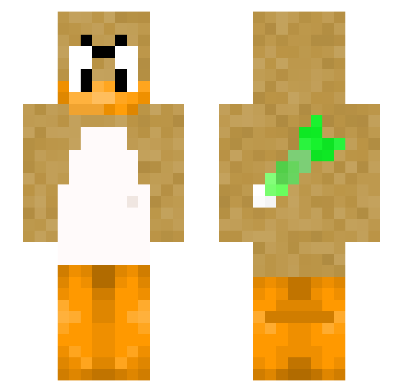 fan5038 Minecraft skin, front and back view