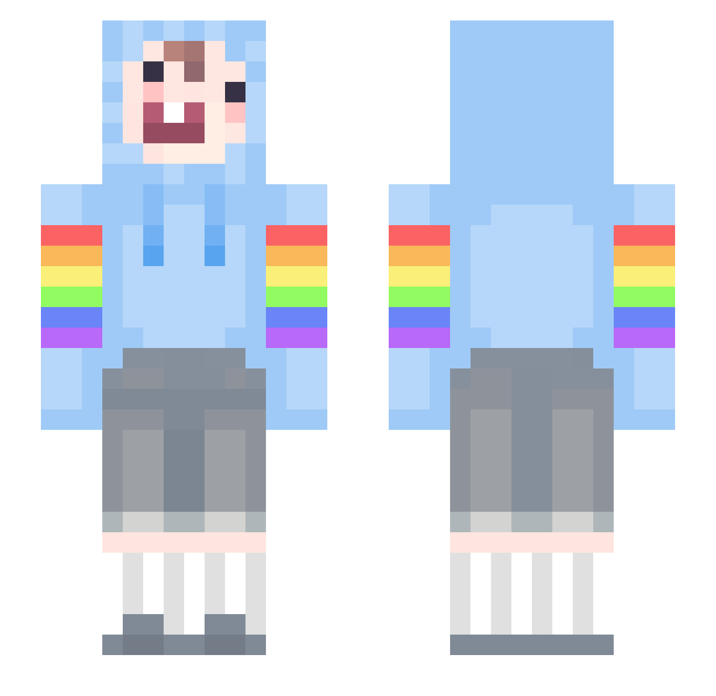 4155608968 Minecraft skin, front and back view