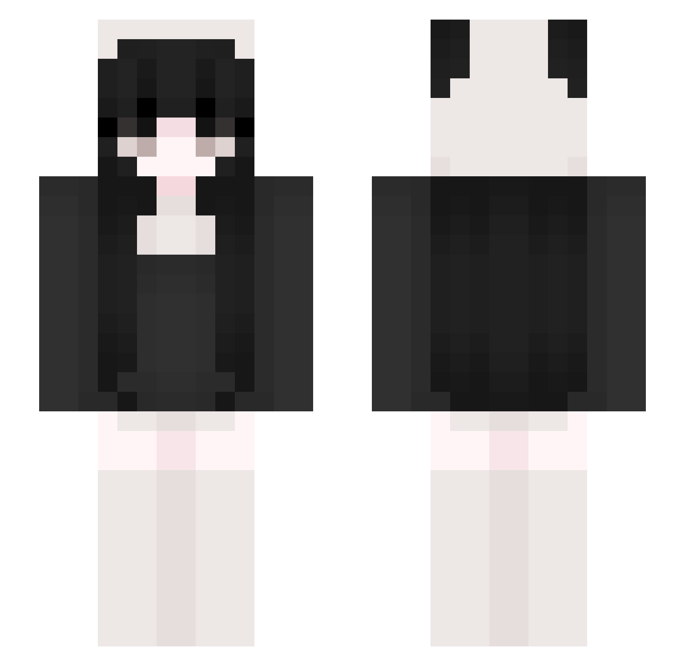 wiistfuls Minecraft skin, front and back view